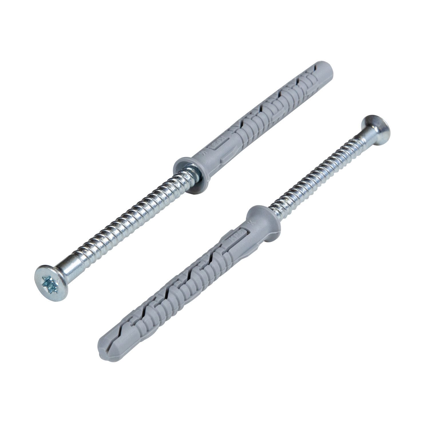 PARCO Schrauben- und Dübel-Set Rahmendübel Nylon mit Senkkopfschraube Torx Fensterdübel Fassadendübel, (8 x 80 mm, 50 St)