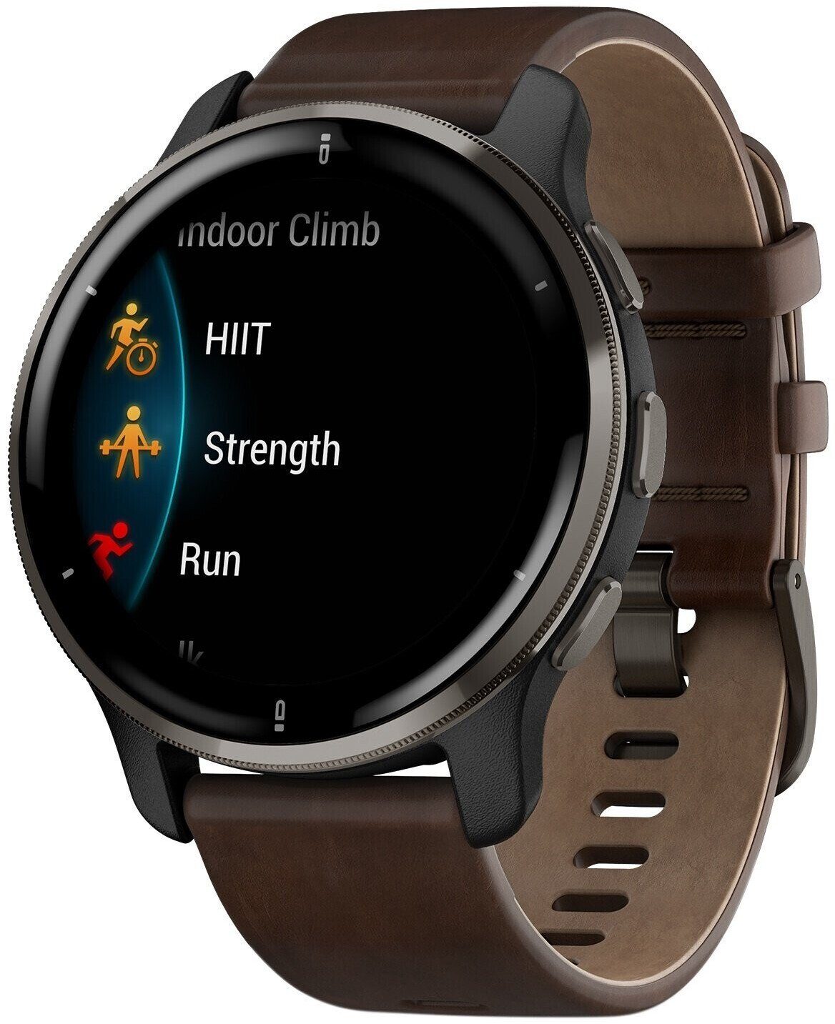 Garmin Venu 2 Plus Smartwatch Braun Leder