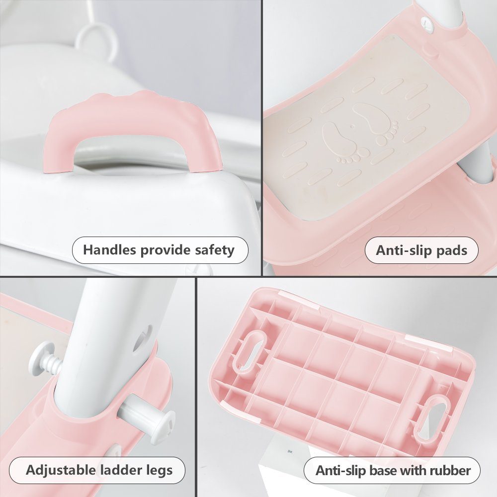 P & K Töpfchen Toilettensitz mit Leiter & Tritthocker – Töpfchentraining