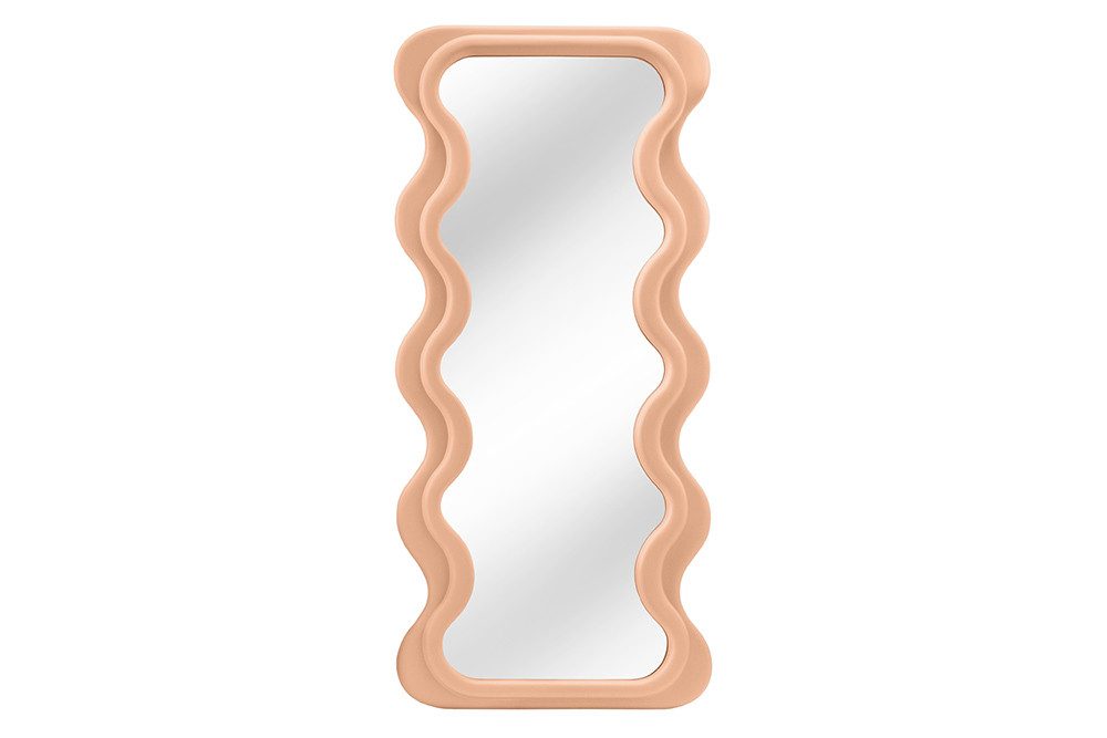 riess-ambiente Wandspiegel CURVY 160cm apricot (Einzelartikel, 1-St), Flur · Kunststoff · Rahmen · Wellen · Ganzkörper · Groß · Modern