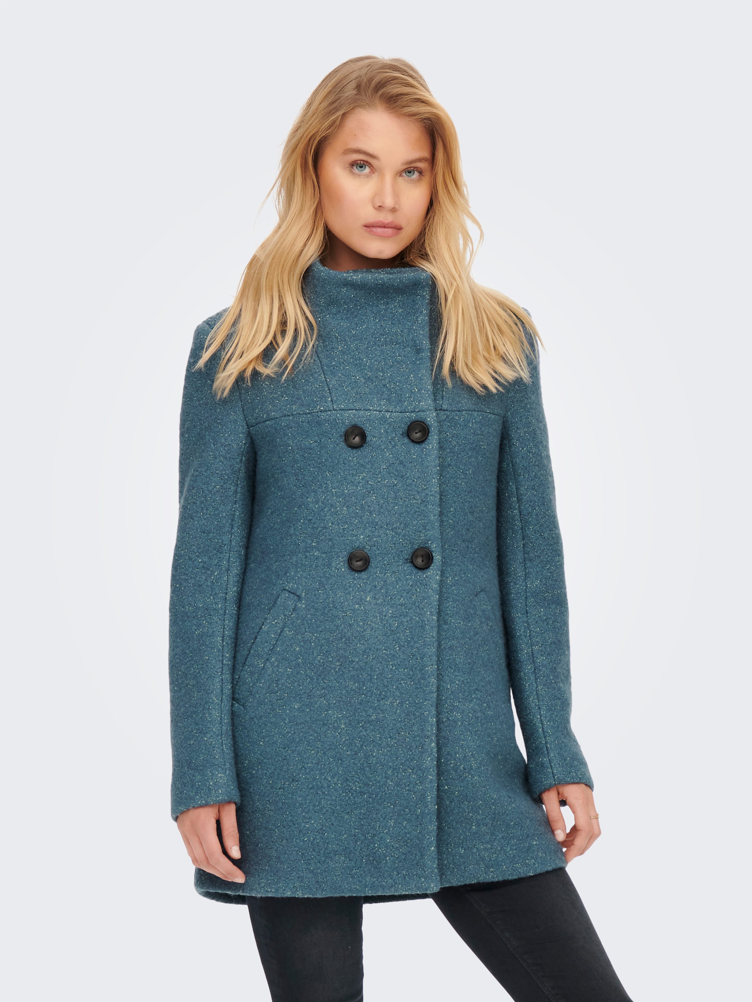 ONLY Langjacke ONLNEWSOPHIA WOOL COAT OTW CC mit Wolle