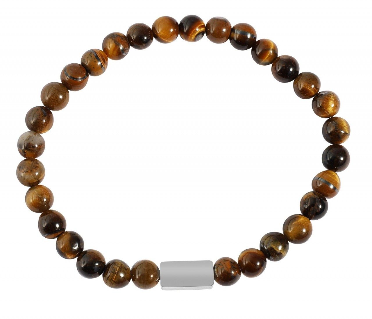 Edelstahlarmband Herren Armband aus Edelstahl mit Tigerauge
