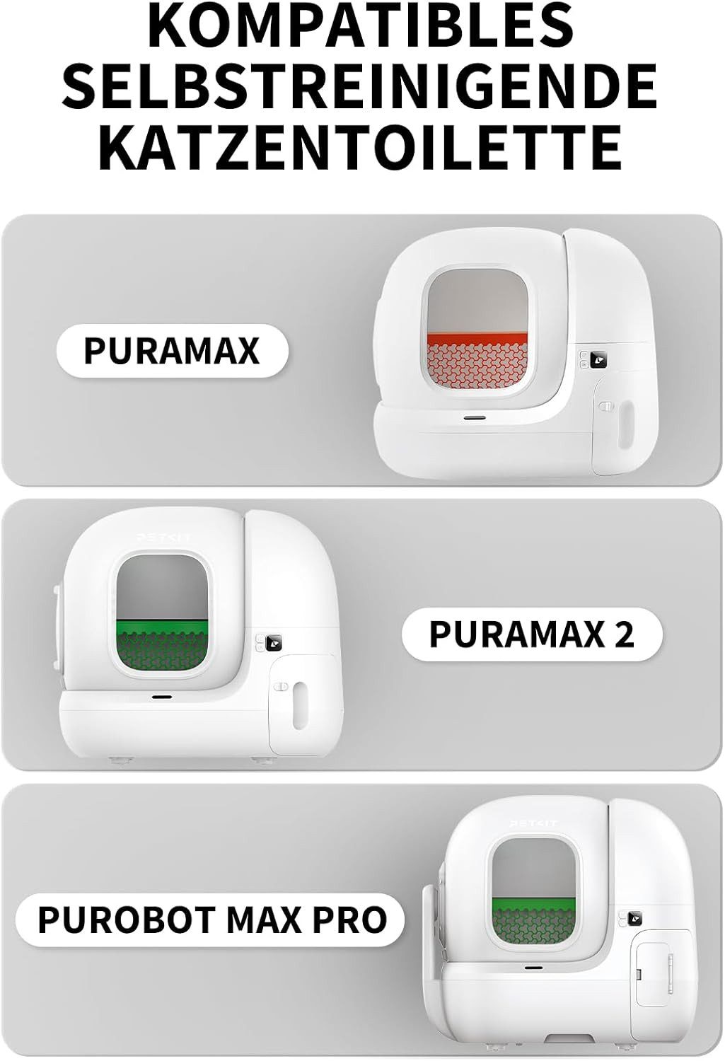 PETKIT Katzentoilette PETKIT Cat Waste Bag *5, 1 Rolle fuer PETKIT PURA MAX 2 und PUROBOT MAX PRO