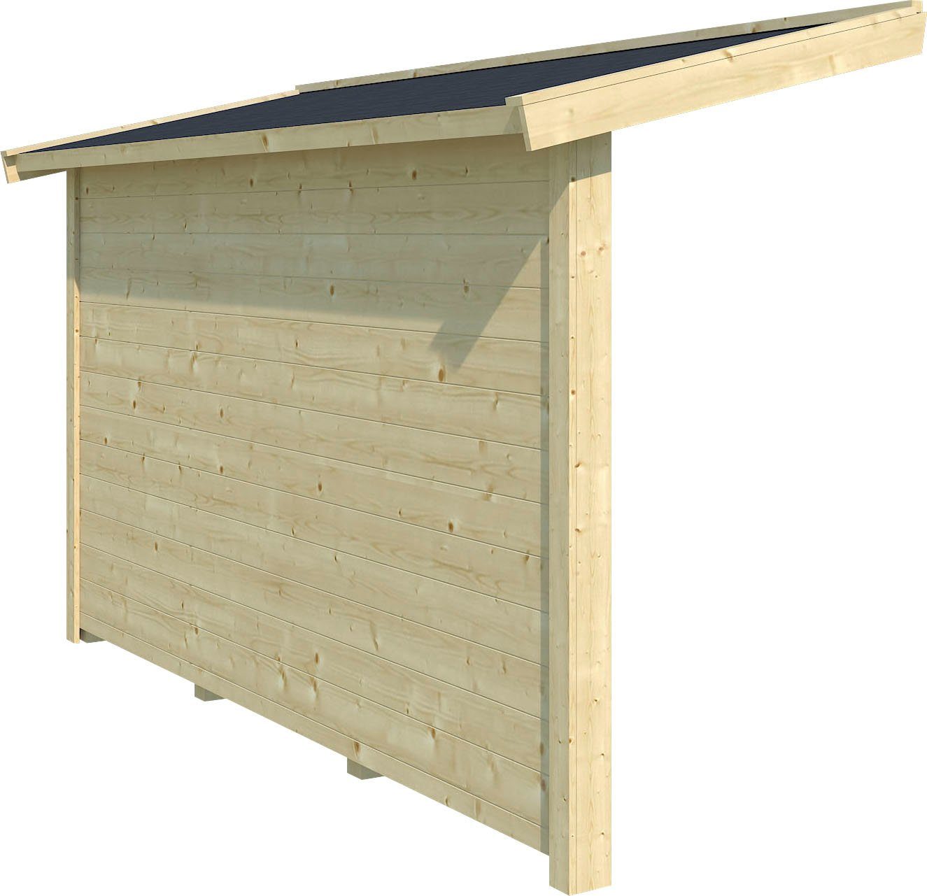 LASITA MAJA Gartenhaus-Anbaudach Schleppdach, BxT: 303,6x109,4 cm, für Gartenhaus Luna 1, Garage Nevis, Gartenhaus Wels 4 DT, Gartenhaus Wels 5, Garage Yarik, Garage Falkland, Gartenhaus Sri Lanka, Gartenhaus Caroline, Gartenhaus Riverside, Gartenhaus Murano, BxT: 90x300 cm