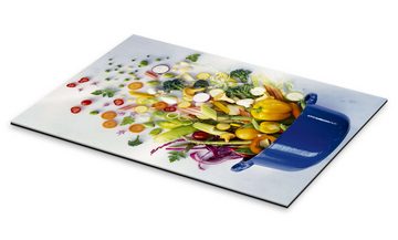 Posterlounge XXL-Wandbild Science Photo Library, Gemüse fällt in einen Topf, Küche Fotografie