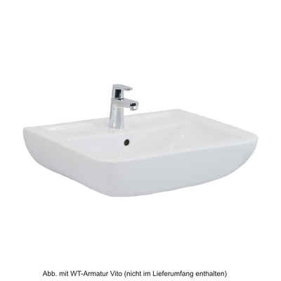 Ideal Standard Waschbecken Ideal Standard Eurovit Plus Waschtisch mit Wasserleiste 600x460x190 mm