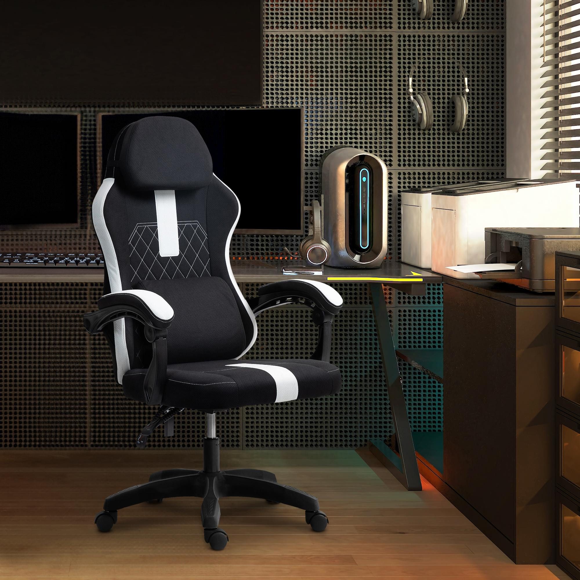 CLP Gaming Chair Miltona, ergonomischer Bürostuhl, höhenverstellbar