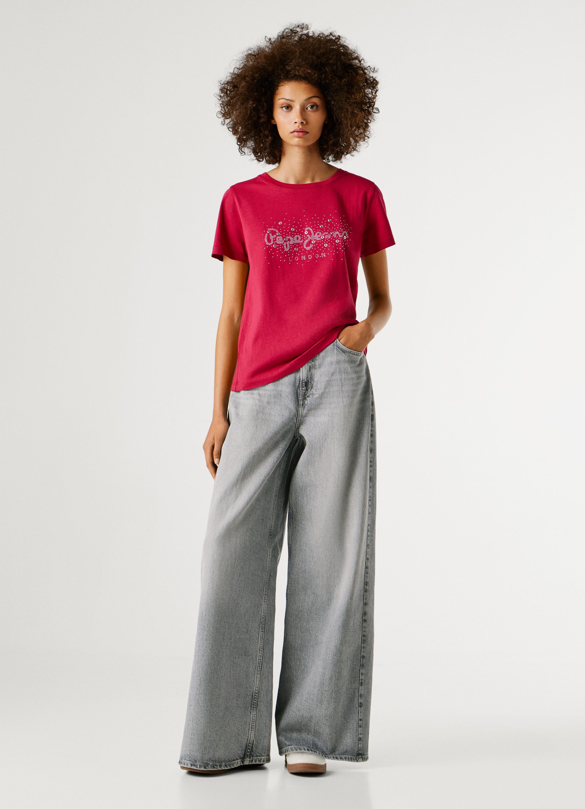 Pepe Jeans T-Shirt BRADY mit Rundhals, Nietenapplikation – Bild 5 von 5
