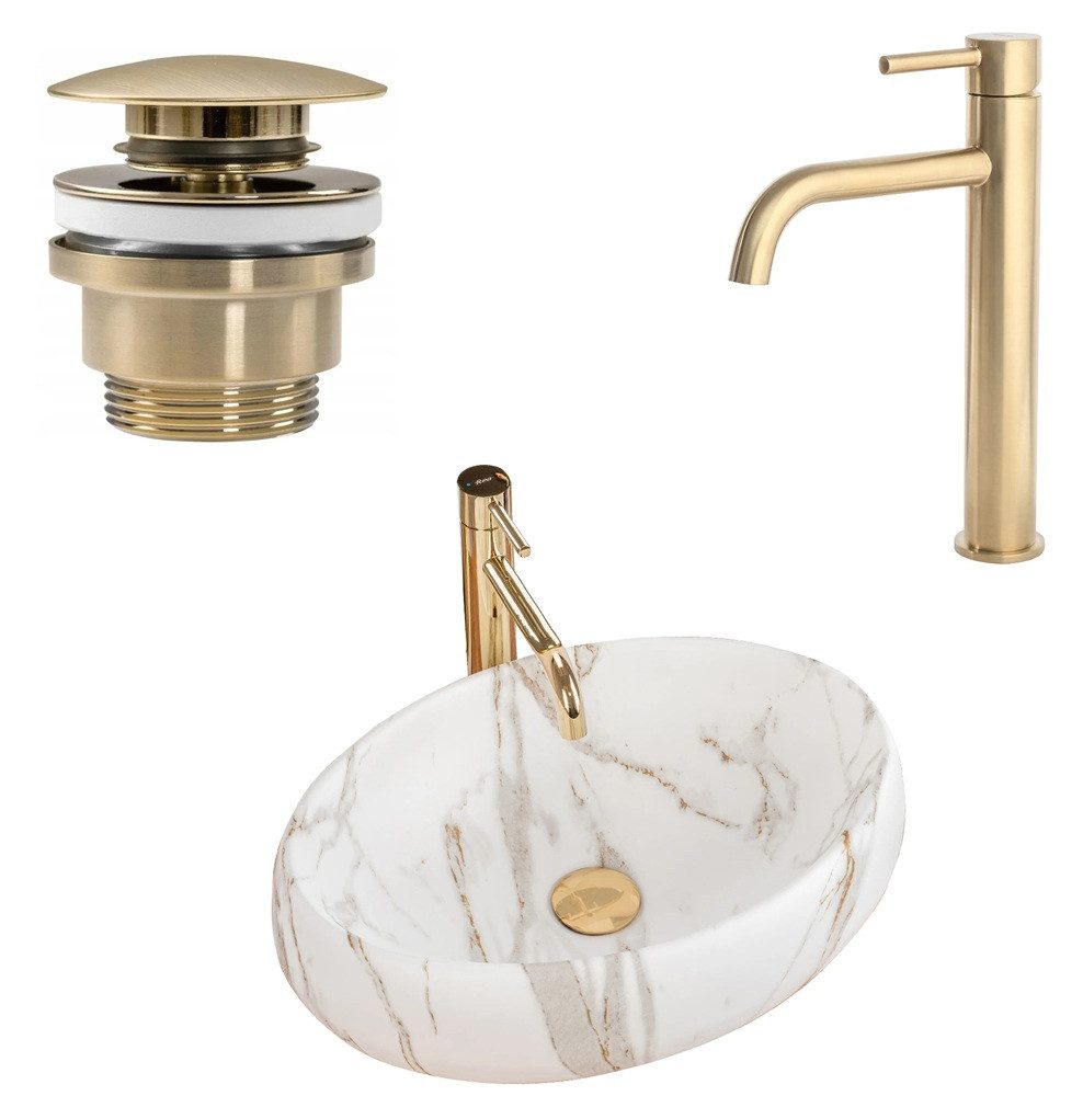 wohnwerk.idee Aufsatzwaschbecken Waschbecken Design Linda Lava günstig online kaufen