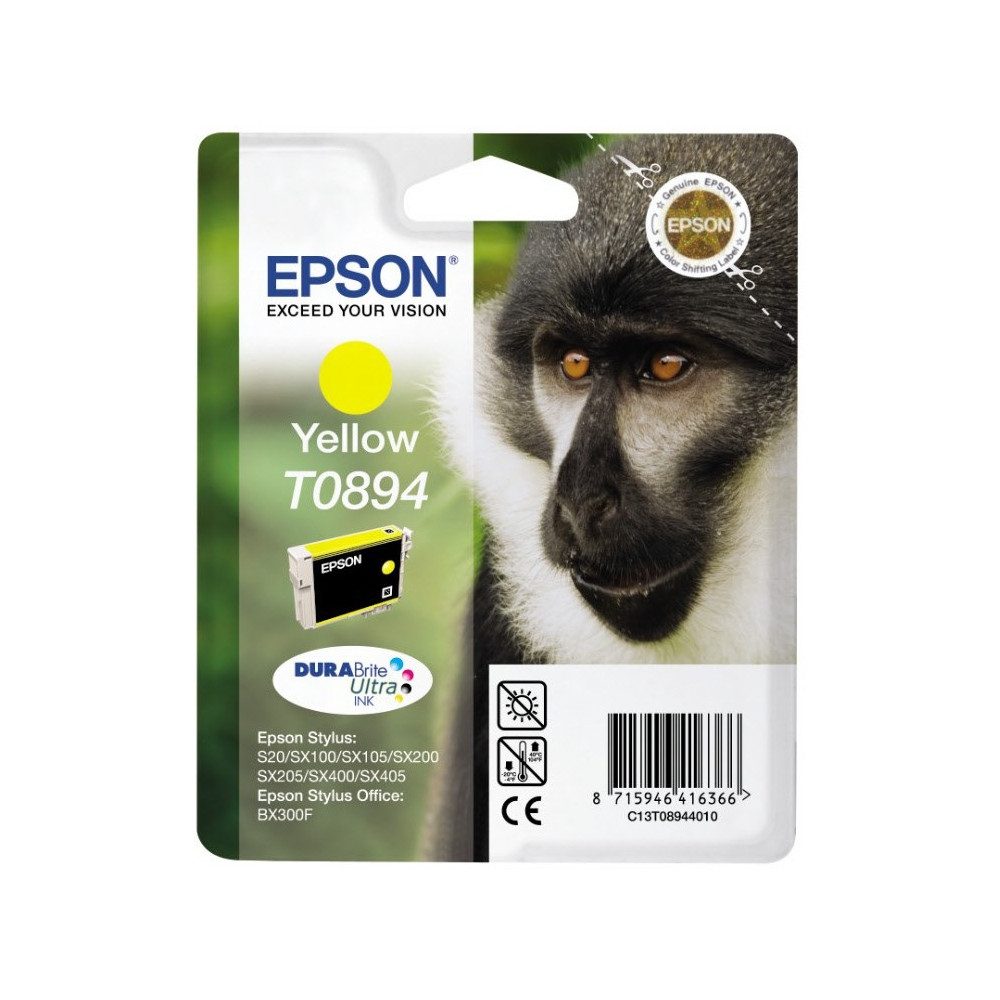 Epson Epson T0894 Tinte gelb DURABrite Ultra Tintenpatrone. Nachfülltinte (für Epson, x, Wisch- und wasserfeste Ausdrucke)