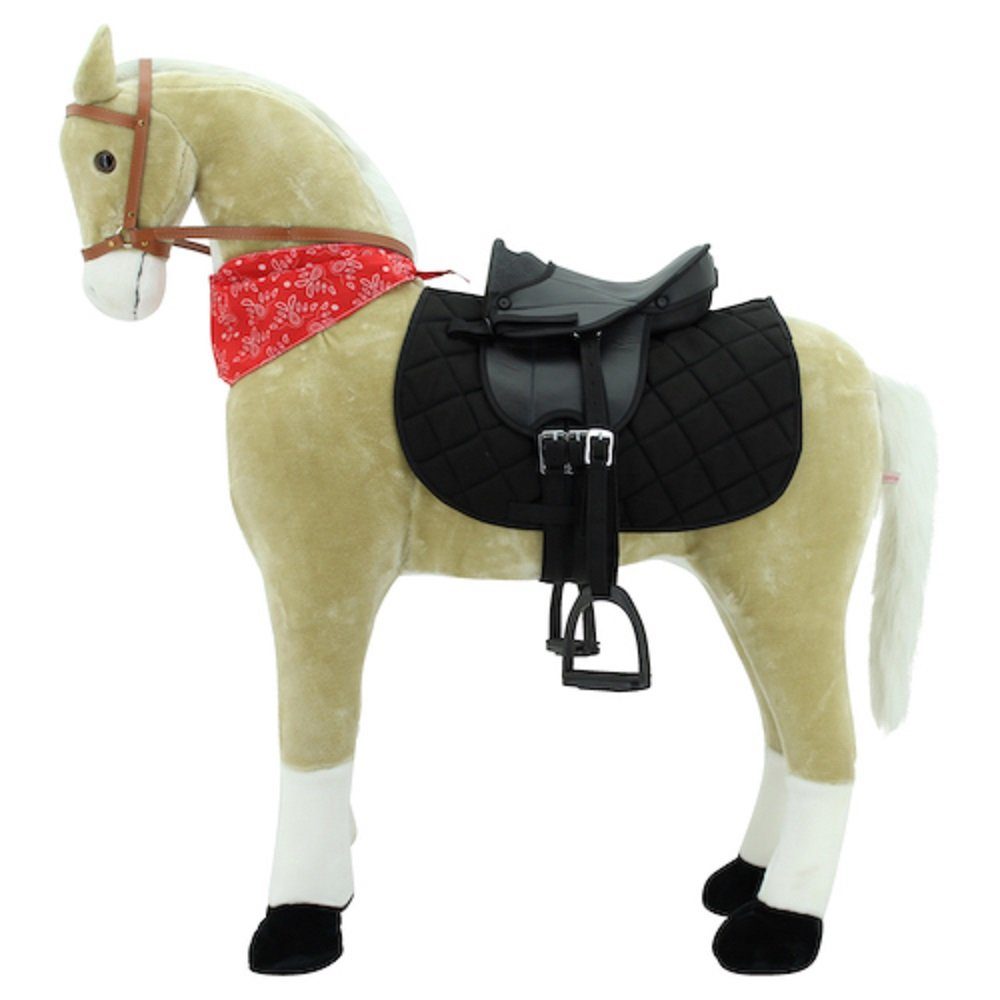 Stehpferd Sweety Toys 11117 Plüsch-Stehpferd Reitpferd XXL 125 cm mit Sattel
