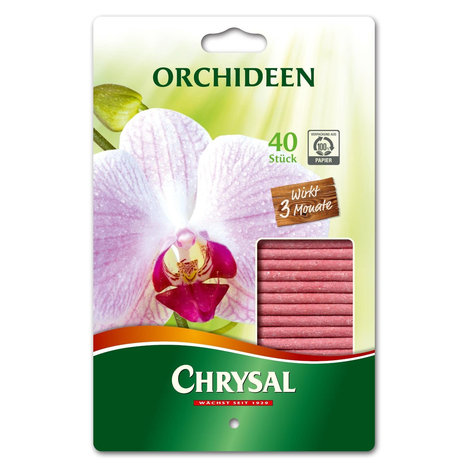 Chrysal Pflanzendünger Orchideen Düngestäbchen 40 Stück günstig online kaufen