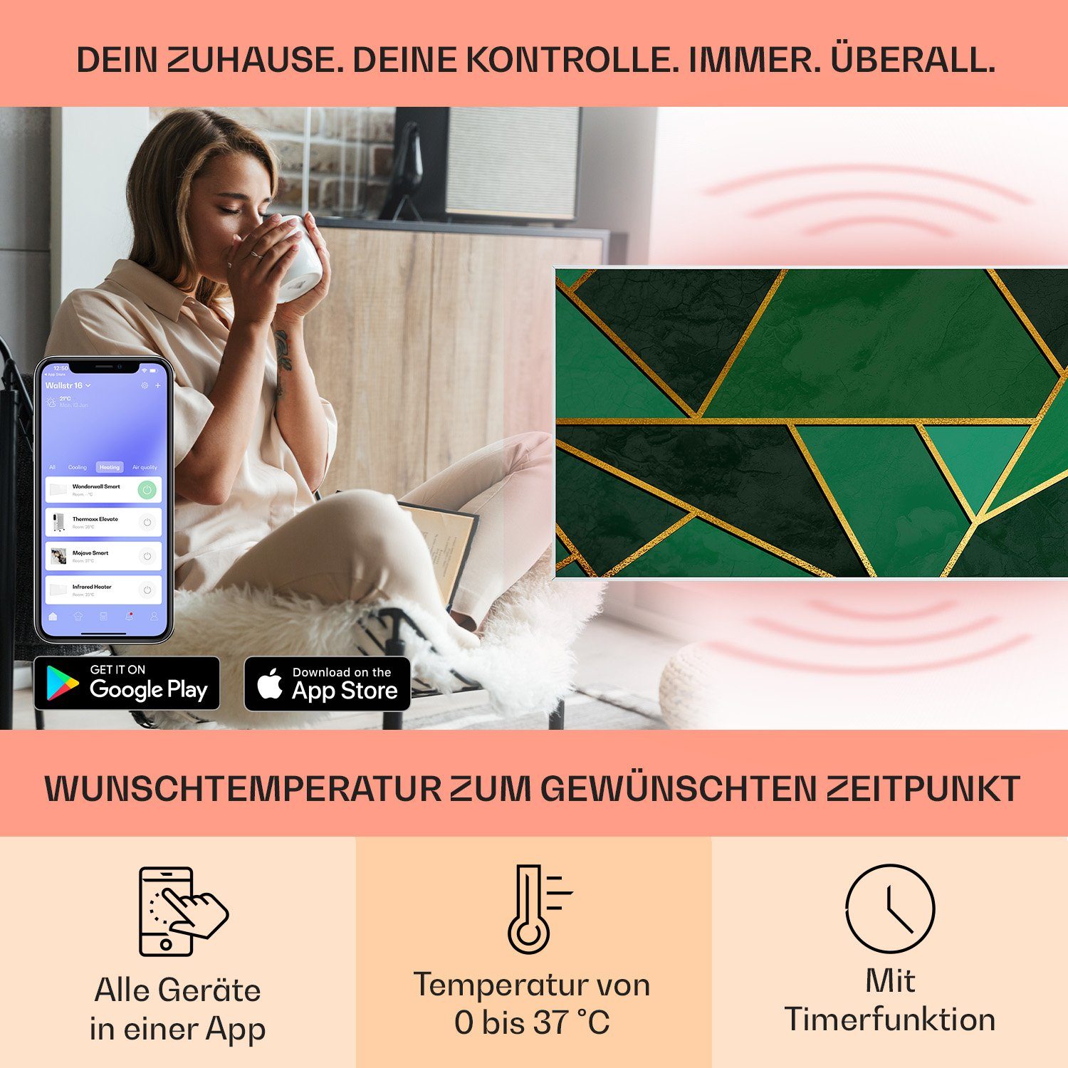 Klarstein Heizkörper Wonderwall Air Art Smart günstig online kaufen
