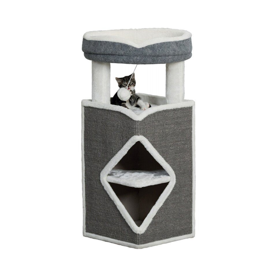 TRIXIE Kratzbaum Cat Tower Arma grau/weiß/grau