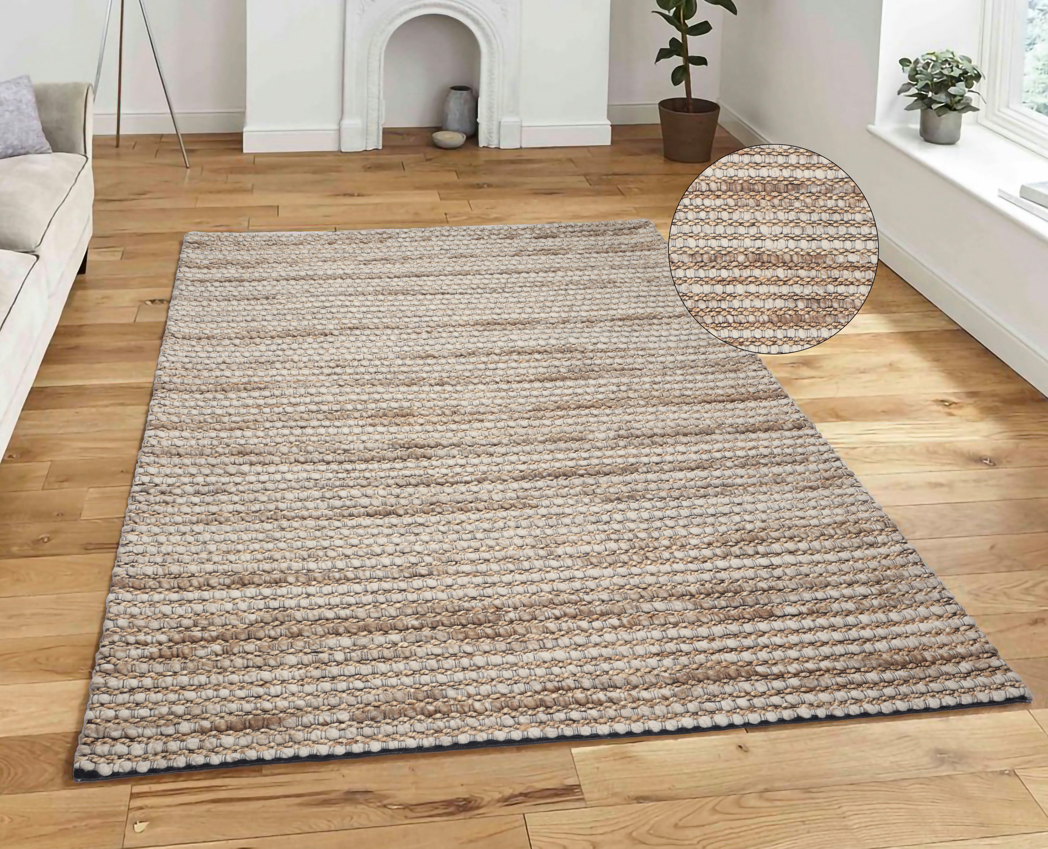 my home Wollteppich Leevy, Wolle und günstig online kaufen