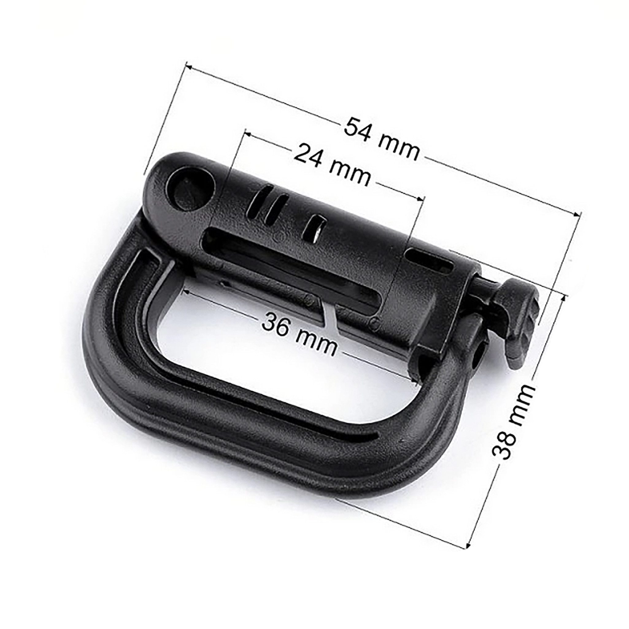 maDDma Karabiner 10 Kunstoff-Karabiner Grimloc Klappkarabiner Haken Molle-Karabiner, (10er Pack, 1 St)