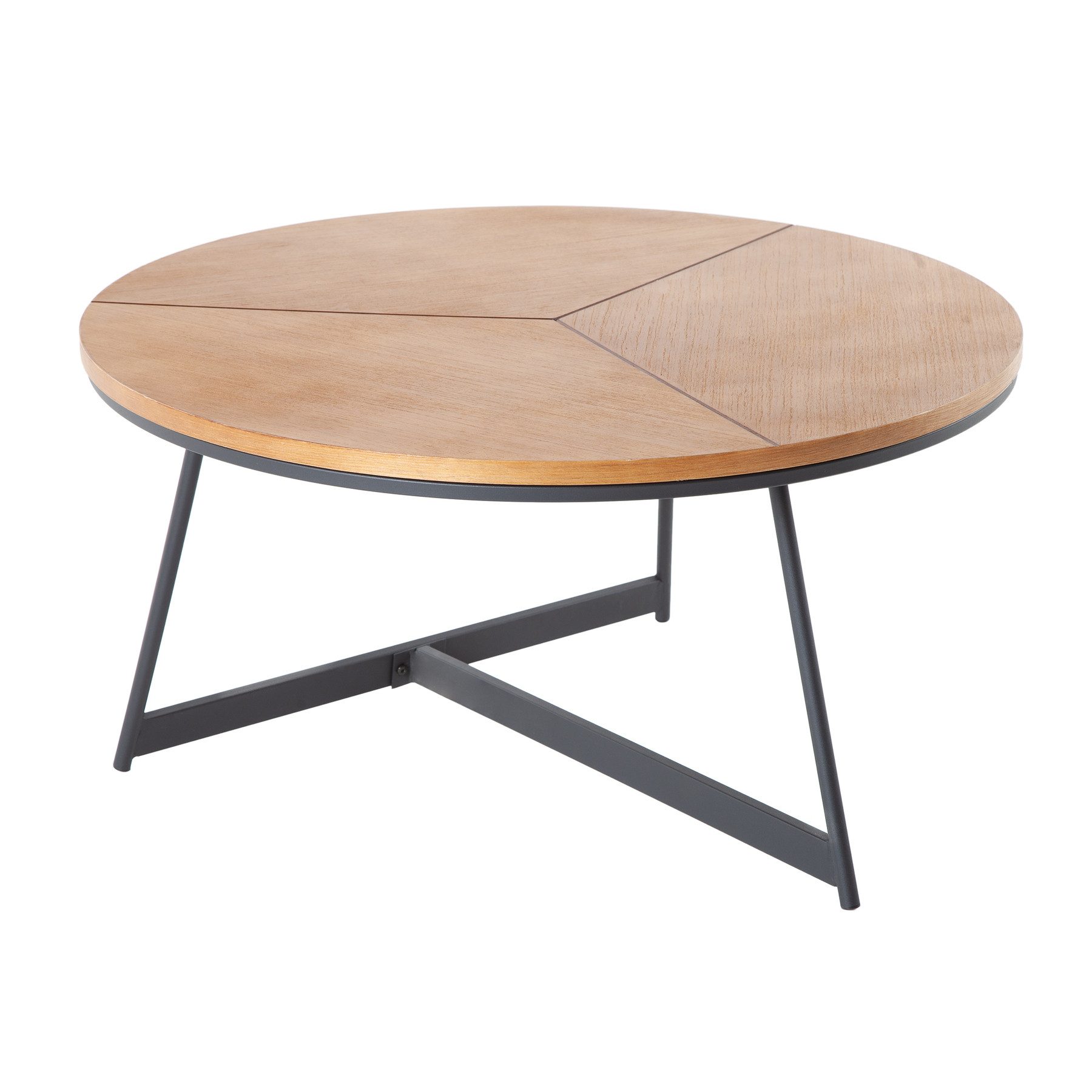 Couchtisch OAK ELEGANCE 80cm natur / schwarz