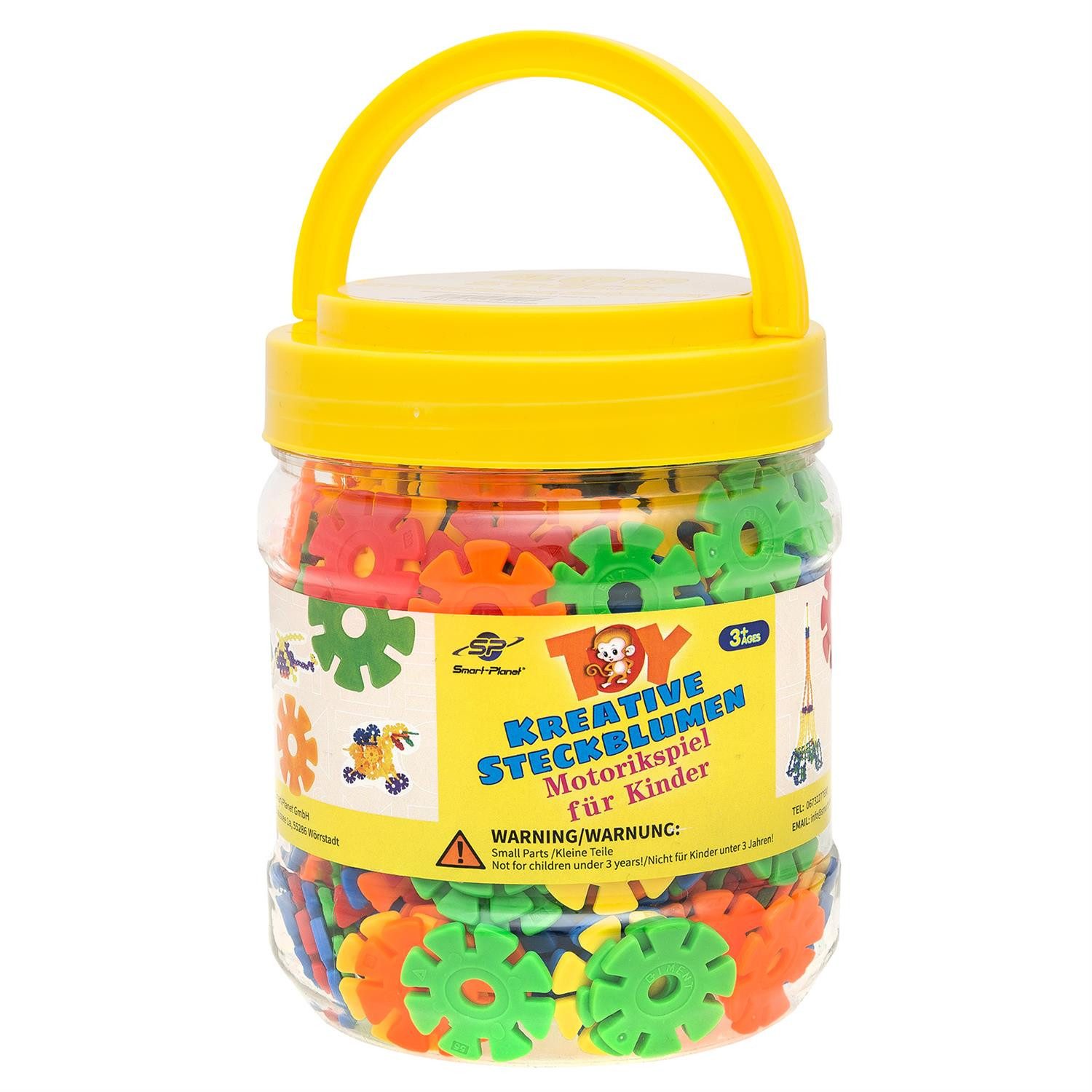 Smart-Planet Steckspielzeug Steckspielzeug 400 Steckblumen zum Stecken 3,3 cm Kinder Lernspielzeug, (400-tlg)