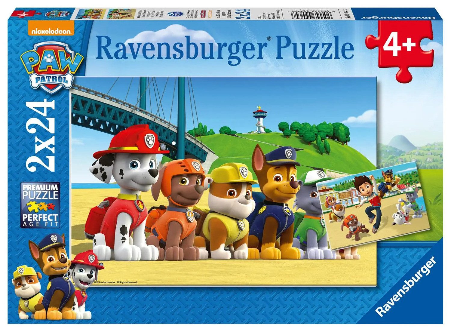 Ravensburger Puzzle Heldenhafte Hunde. Puzzle 2 x 24 Teile, 24 Puzzleteile günstig online kaufen