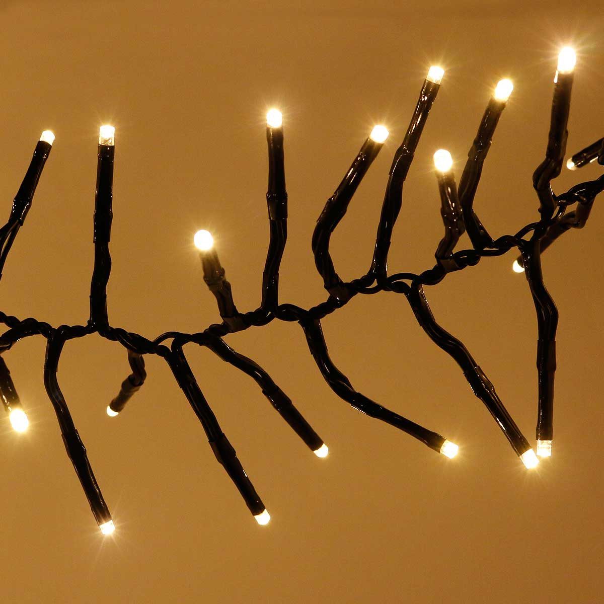 EGB LED-Lichterkette Außen-Büschellichterkette, 200 Mini-LED ww, 230V