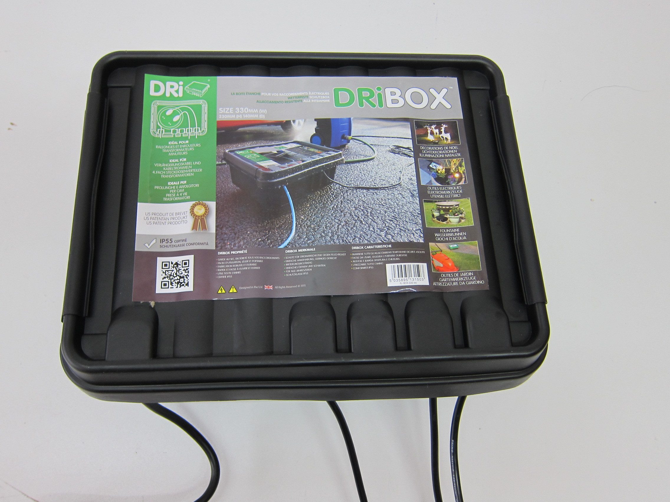 Dribox Rasenmähroboter Wetterschutzbox 330 Large Black 330x230x140