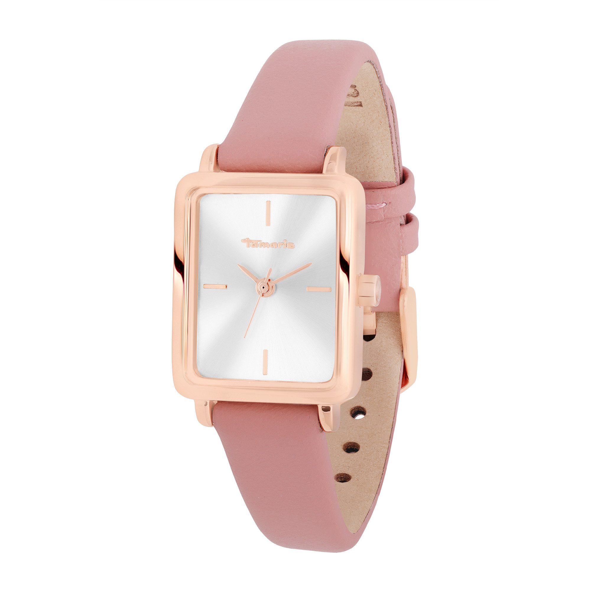Tamaris Quarzuhr Tiny Leather TT-0237-LQ, Armbanduhr, Damenuhr, Lederarmband, analog