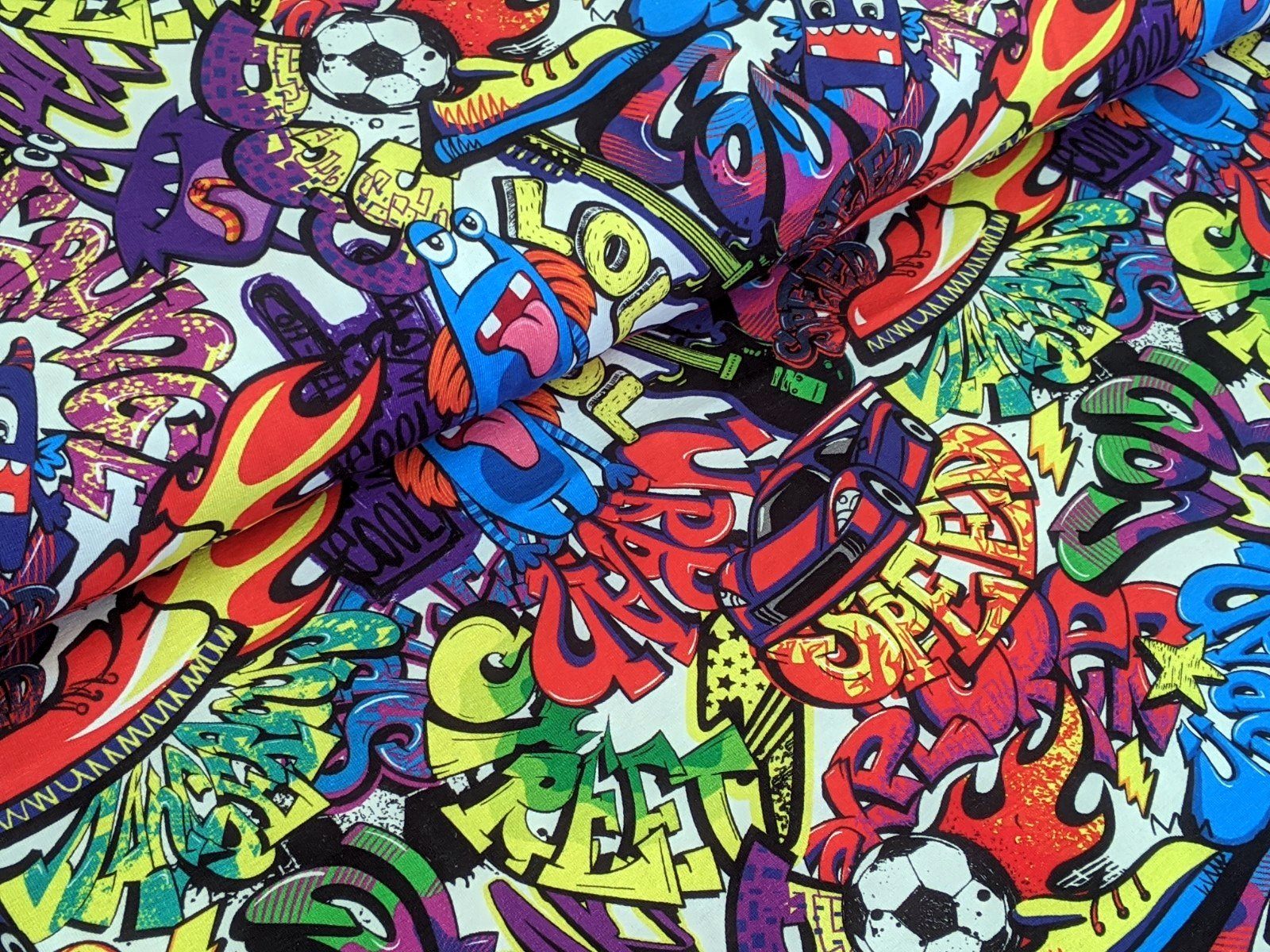 Marvel Comic Avengers Jersey Stoff Fabric Stoff Comic Avengers