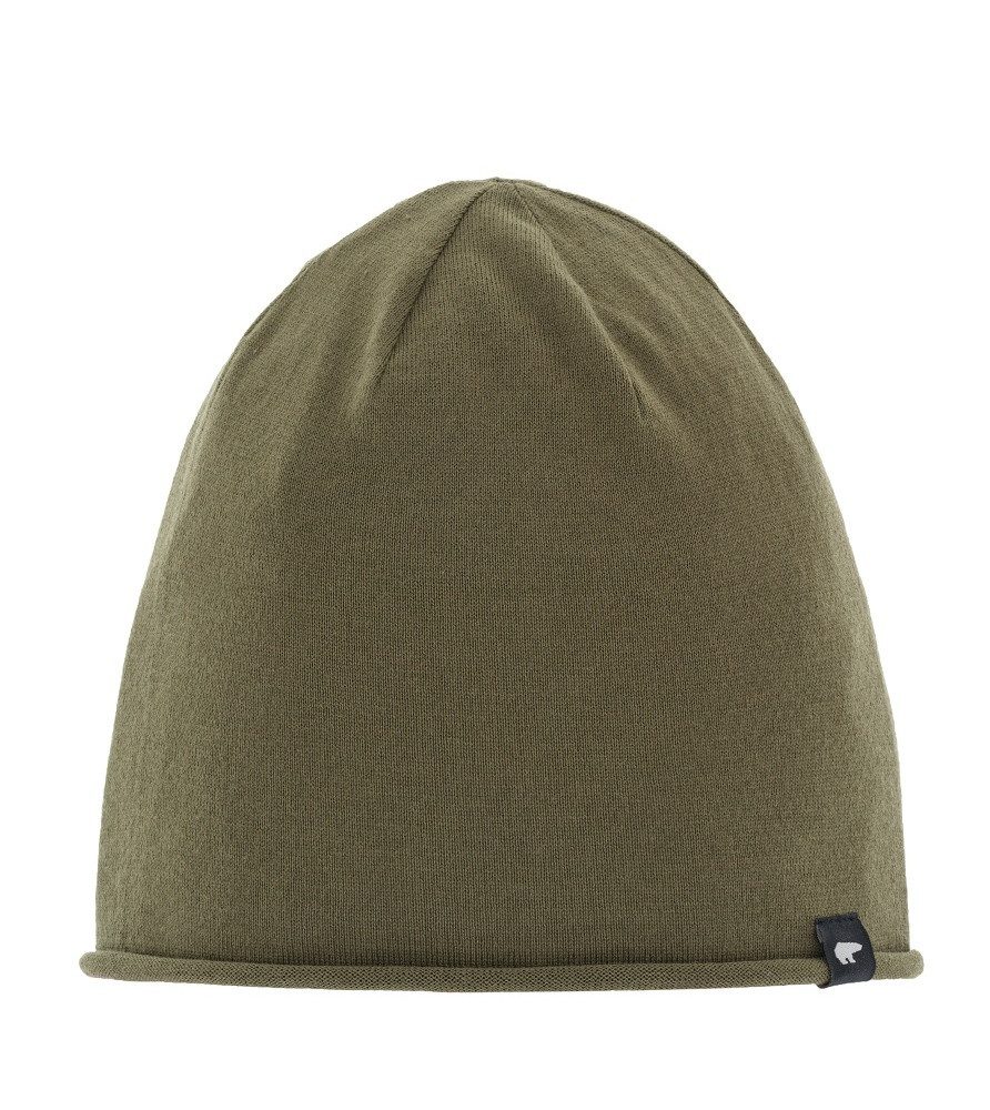 Eisbär Beanie Merinowolle Oversize Pulse khaki/grün Herren