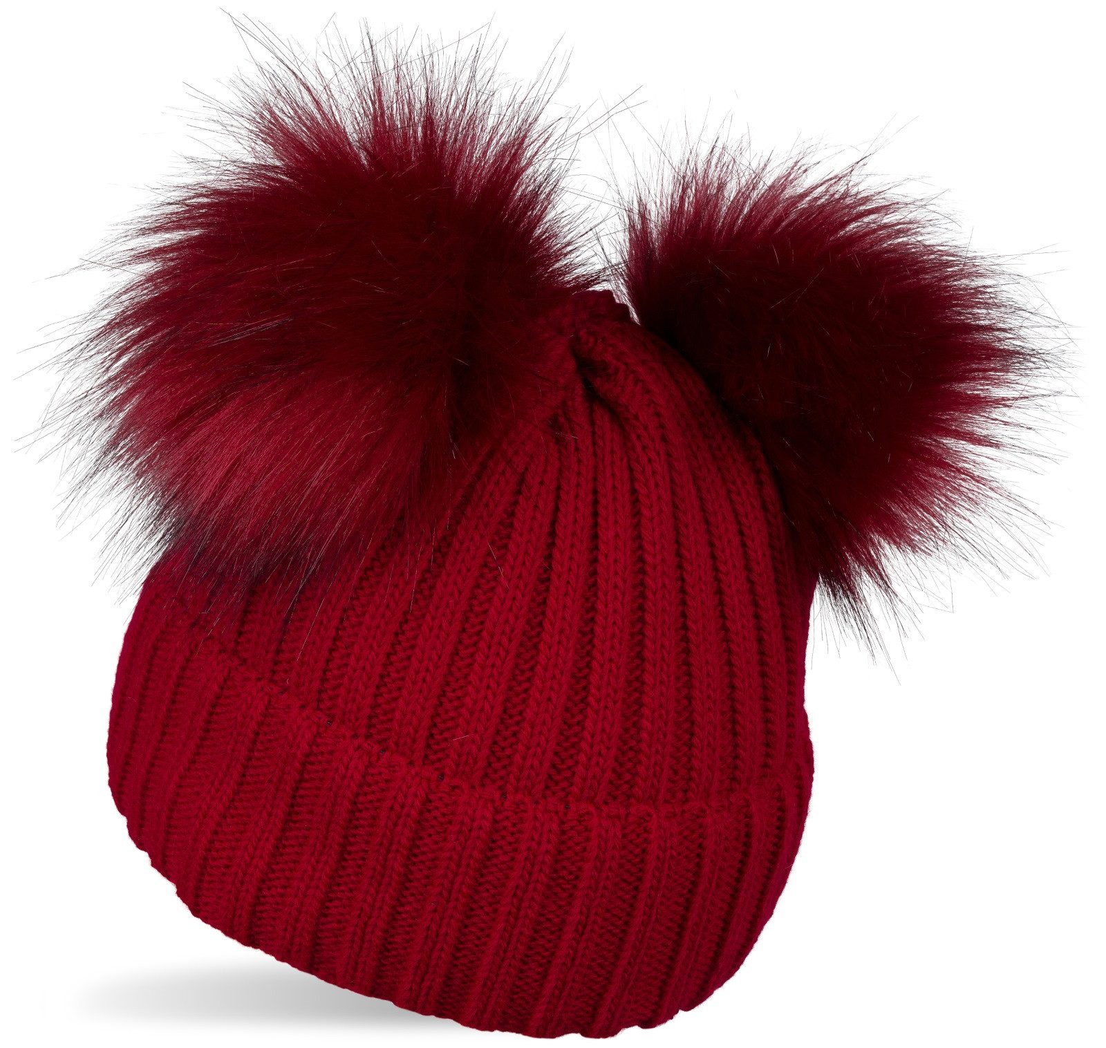 styleBREAKER Bommelmütze Kinder Bommelmütze mit zwei Bommel (1-St)