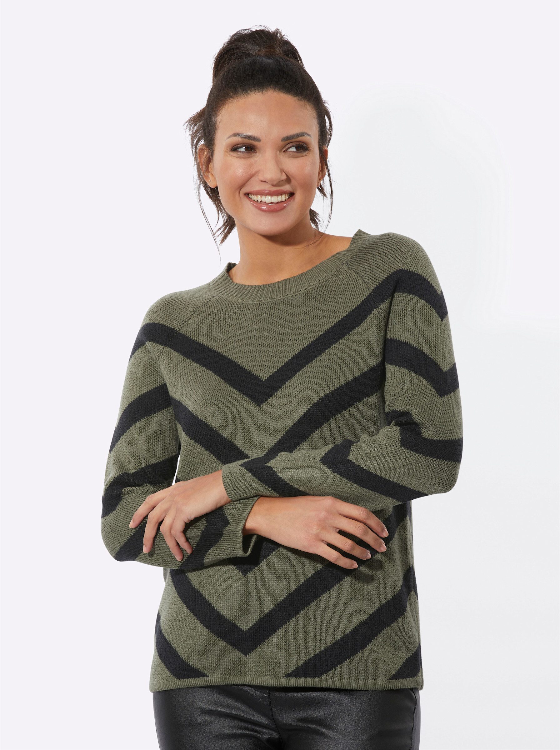 Sieh an! Strickpullover Jacquard-Pullover . günstig online kaufen