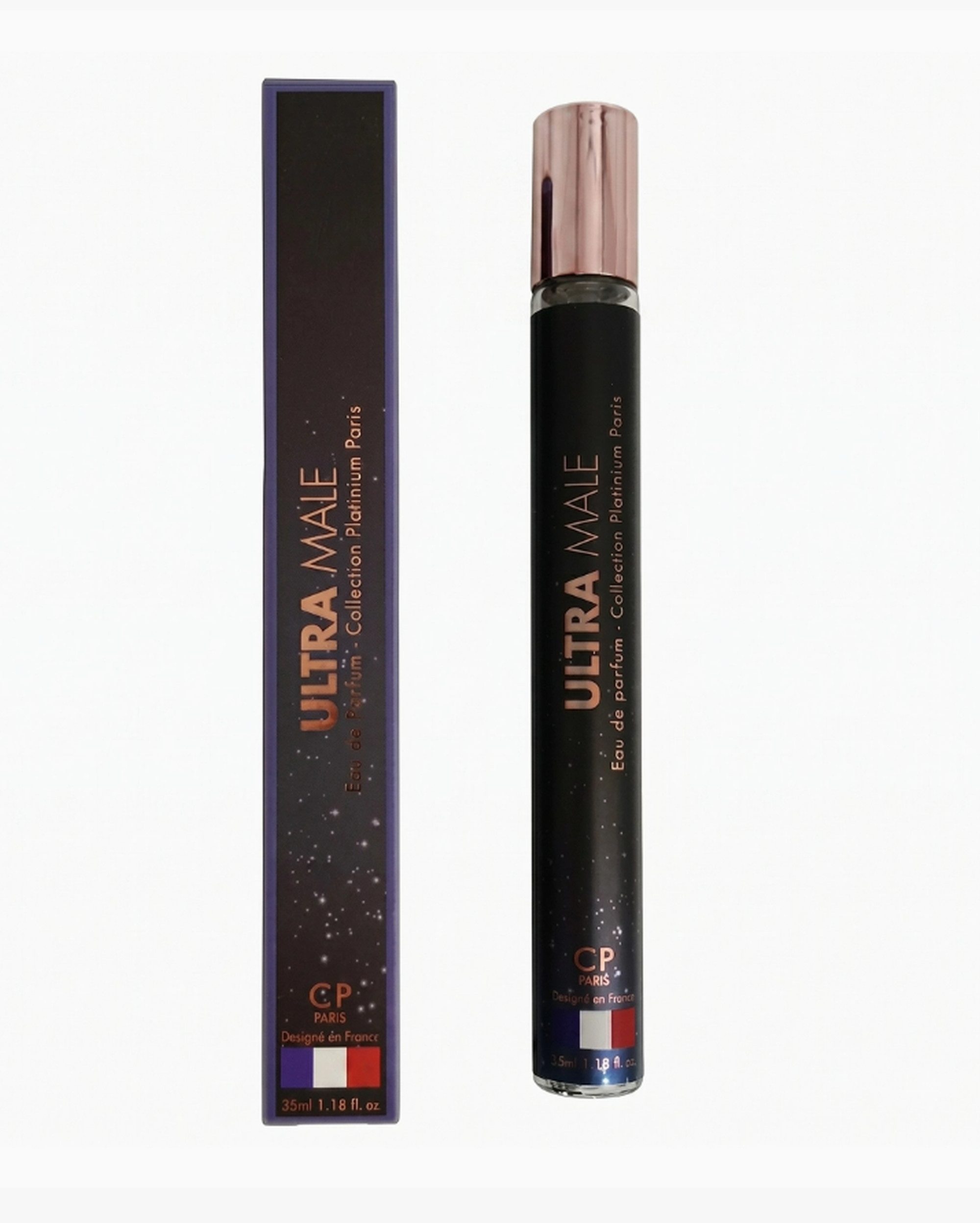 Collection Platinium Eau de Parfum Ultra Male Herren EDP Spray Reiseparfum aus Frankreich 35ml, Französisches Parfum - Fruchtig-würziger Duft mit Birne und Zimt