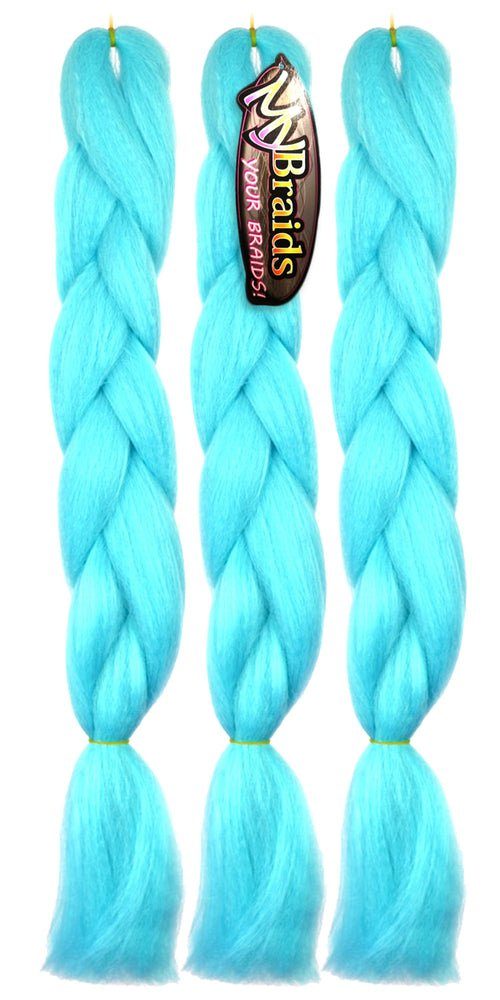 im Zöpfe Jumbo BRAIDS! Kunsthaar-Extension 29-AY Braids Flechthaar 1-farbig Pack 3er MyBraids Blau YOUR