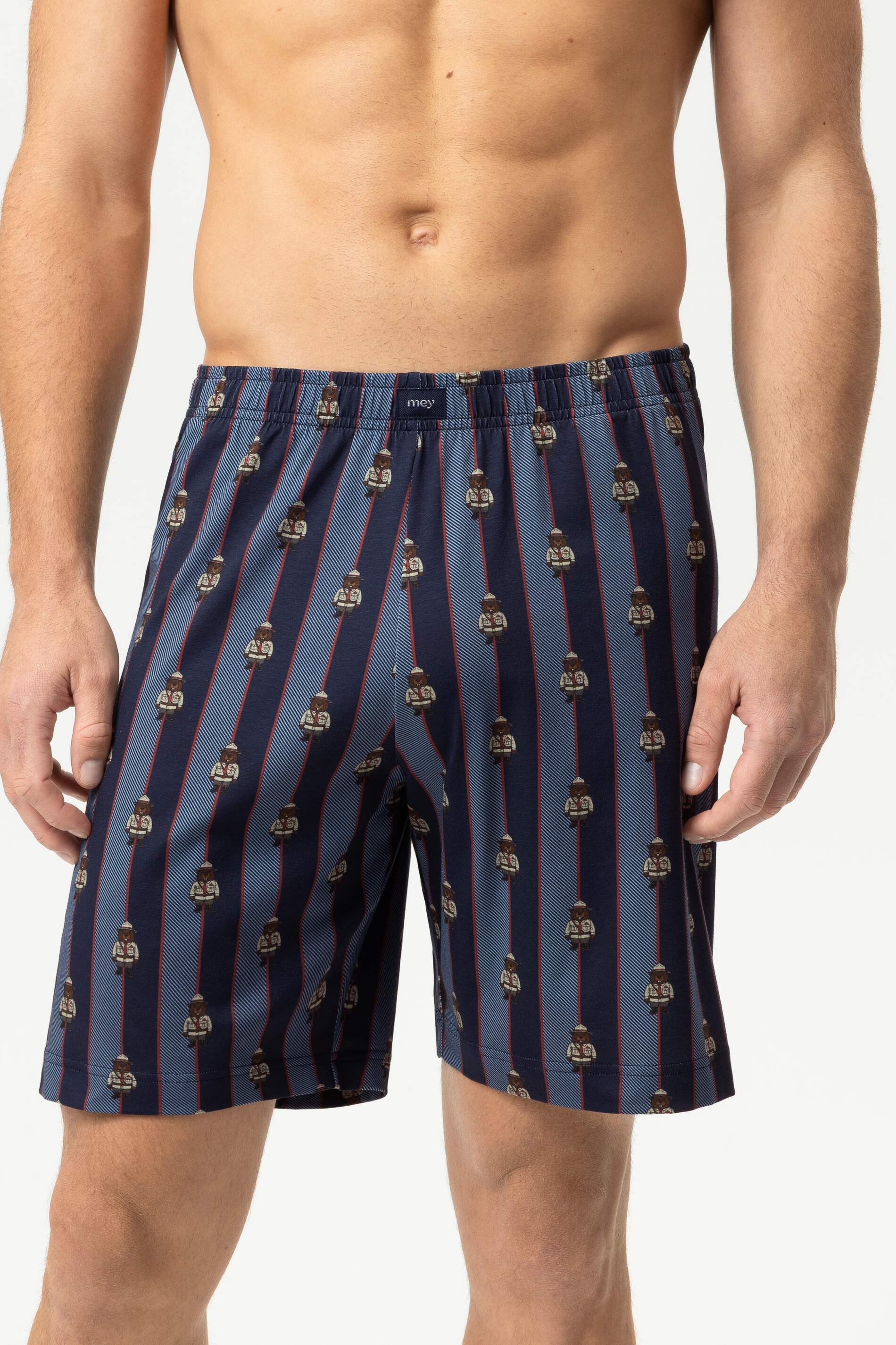 Mey Schlafhose Mey Hose kurz Serie Ranger Patrol Gestreift Shorts (1-tlg) Kurze Pyjamahose, Gemustert, weiche Jersey-Qualität