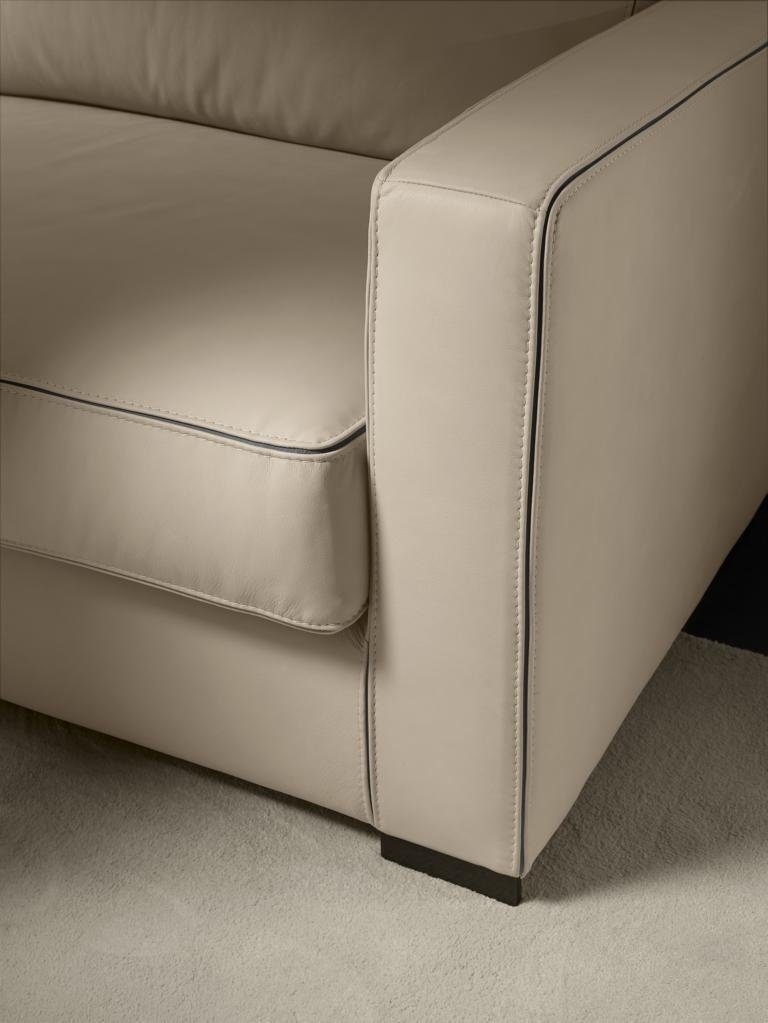JVmoebel Design Polster Couch Möbel Sofas Leder Italienische Blau Sofa 4-Sitzer 4-Sitzer