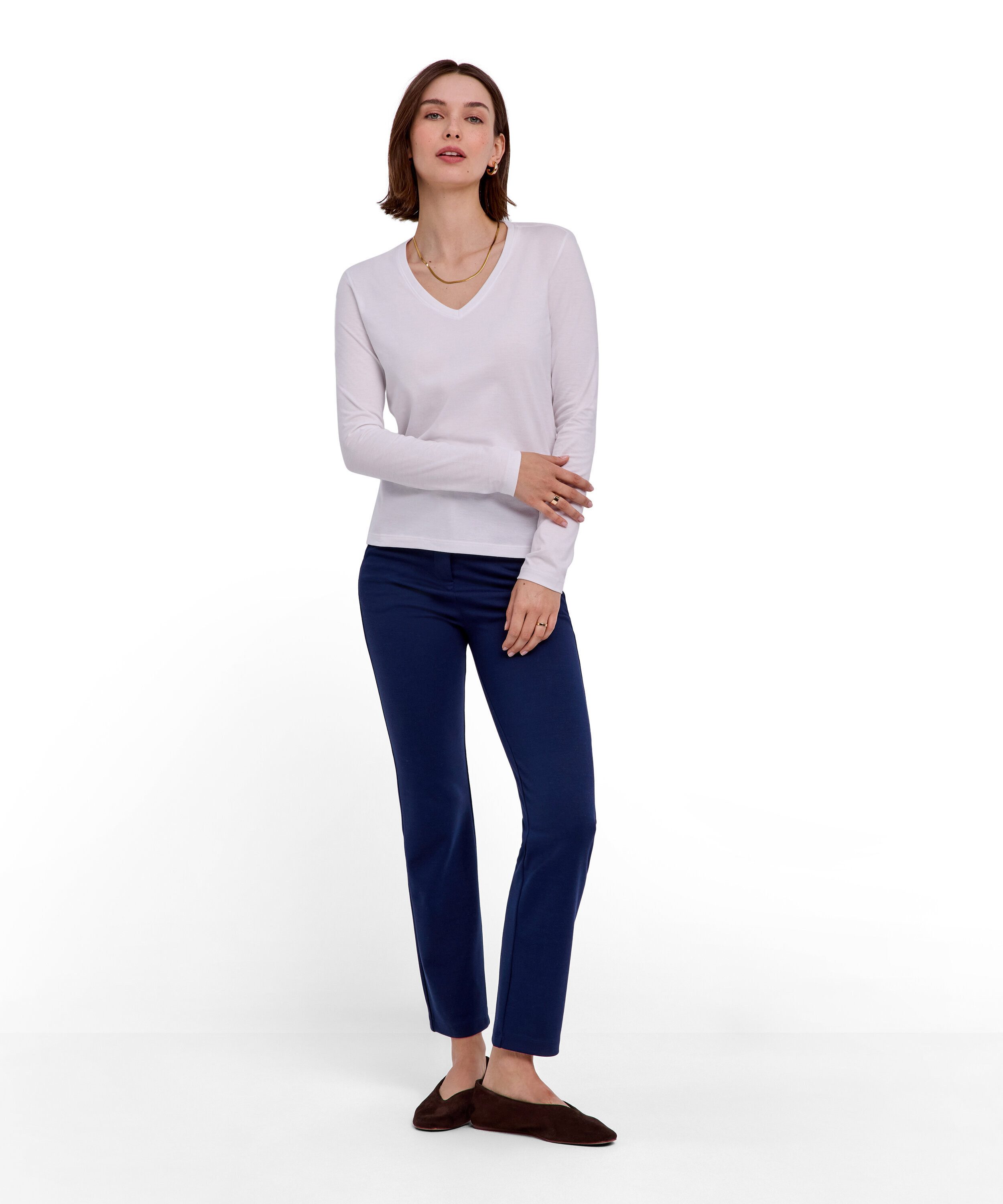 FALKE T-Shirt Essential Cotton Langarmshirt aus reiner Baumwolle (1-tlg., 1) aus reiner Baumwolle