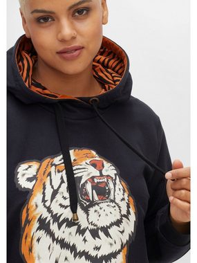 sheego by Joe Browns Kapuzensweatshirt Große Größen mit Animal-Frontdruck