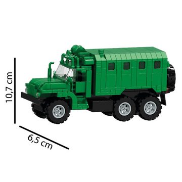 Gamedealer Spielzeug-LKW Russischer Ural Militär LKW 1:25 Klemmbaustein Modell 456 Teile, (exklusives Set, 456-tlg., Kompatibel mit anderen Herstellern), exklusives eigenes Design