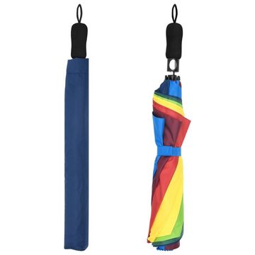 vidaXL Taschenregenschirm Faltbarer Regenschirm Automatisch Mehrfarbig 124 cm