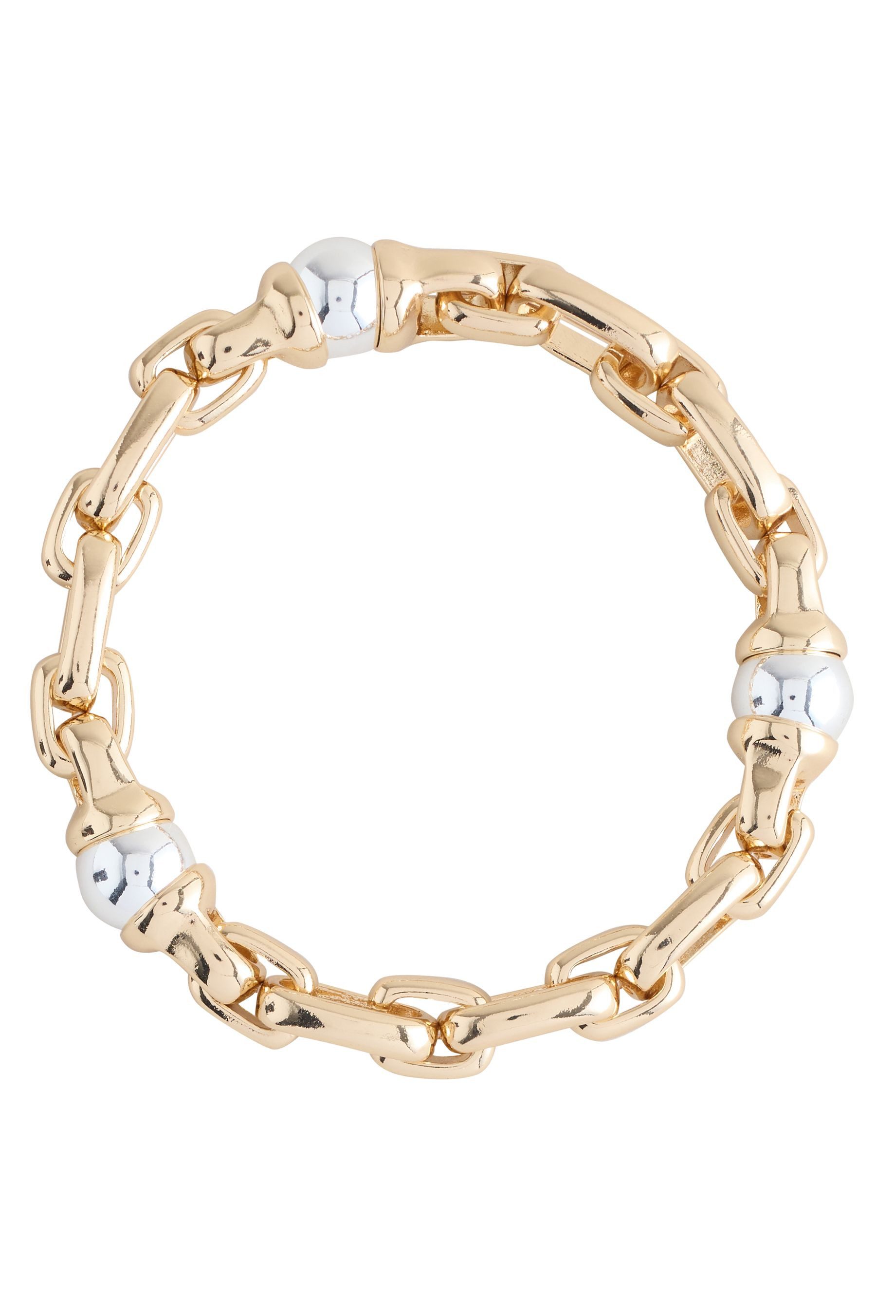Armband Stretchkettenarmband aus verschiedenen Metallen