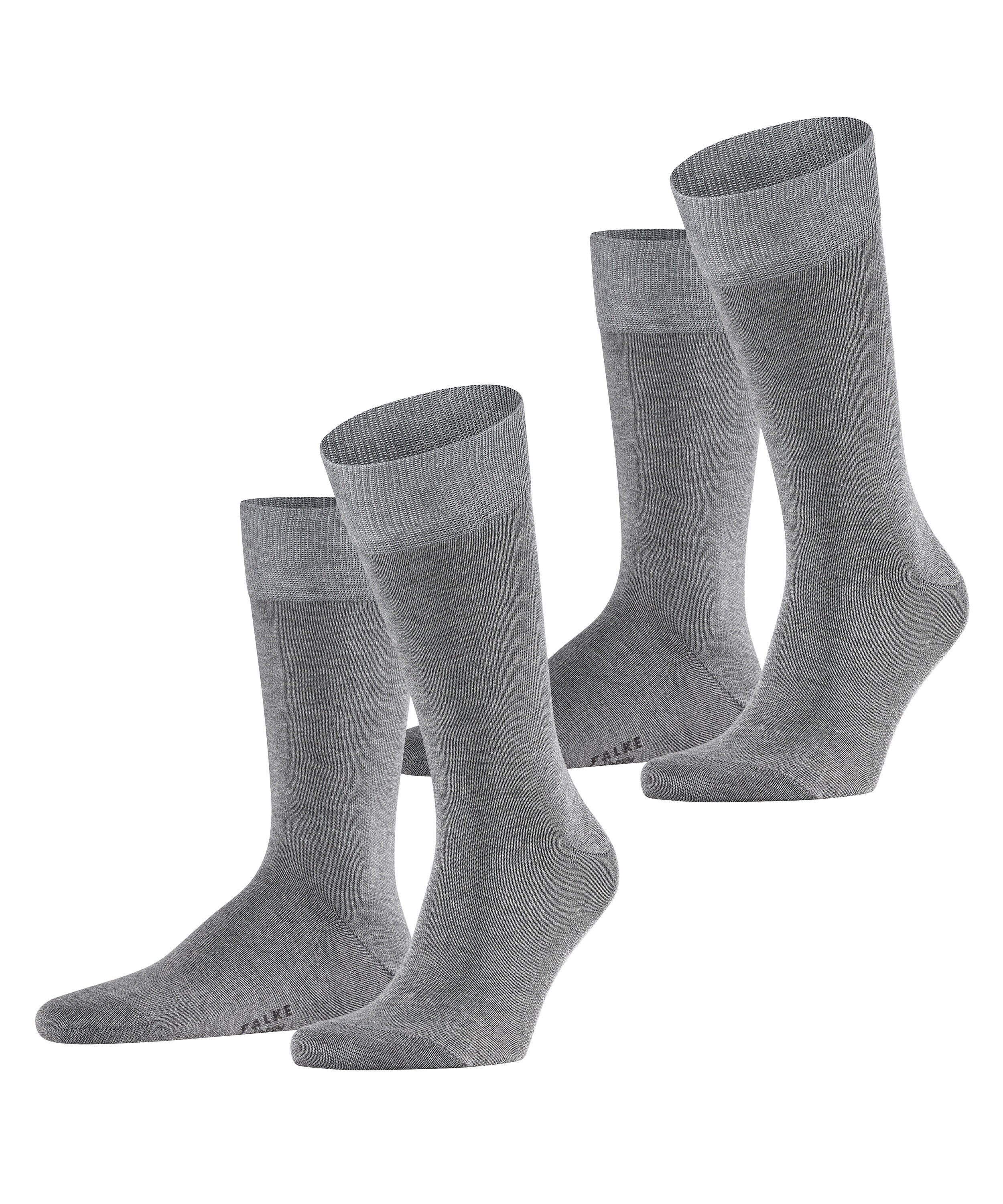 FALKE Socken Happy 2-Pack (2-Paar) light greymel. (3390)