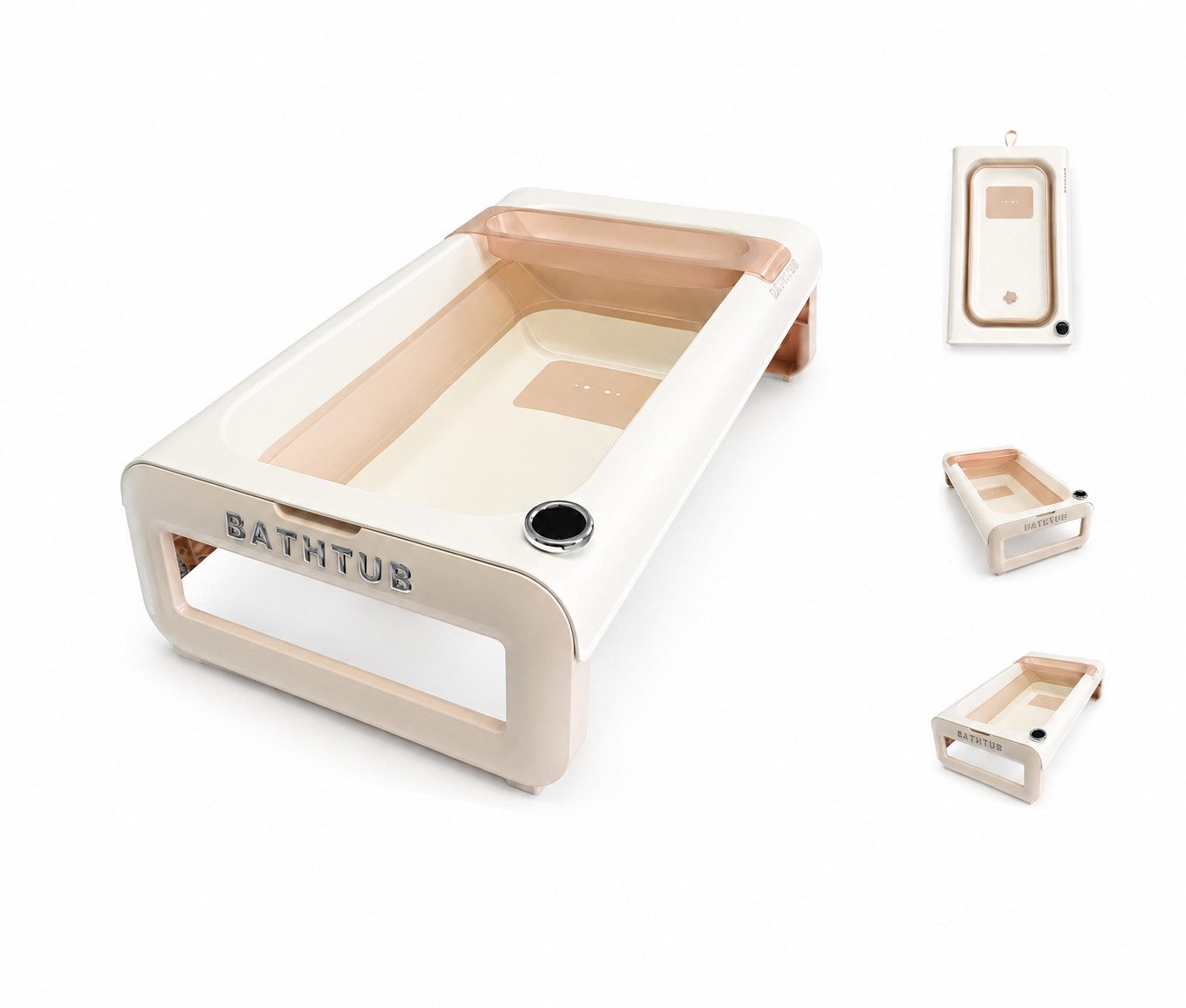 Boncuks Home Babybadewanne Babybadewanne faltbar mit Thermometer und Ablauf