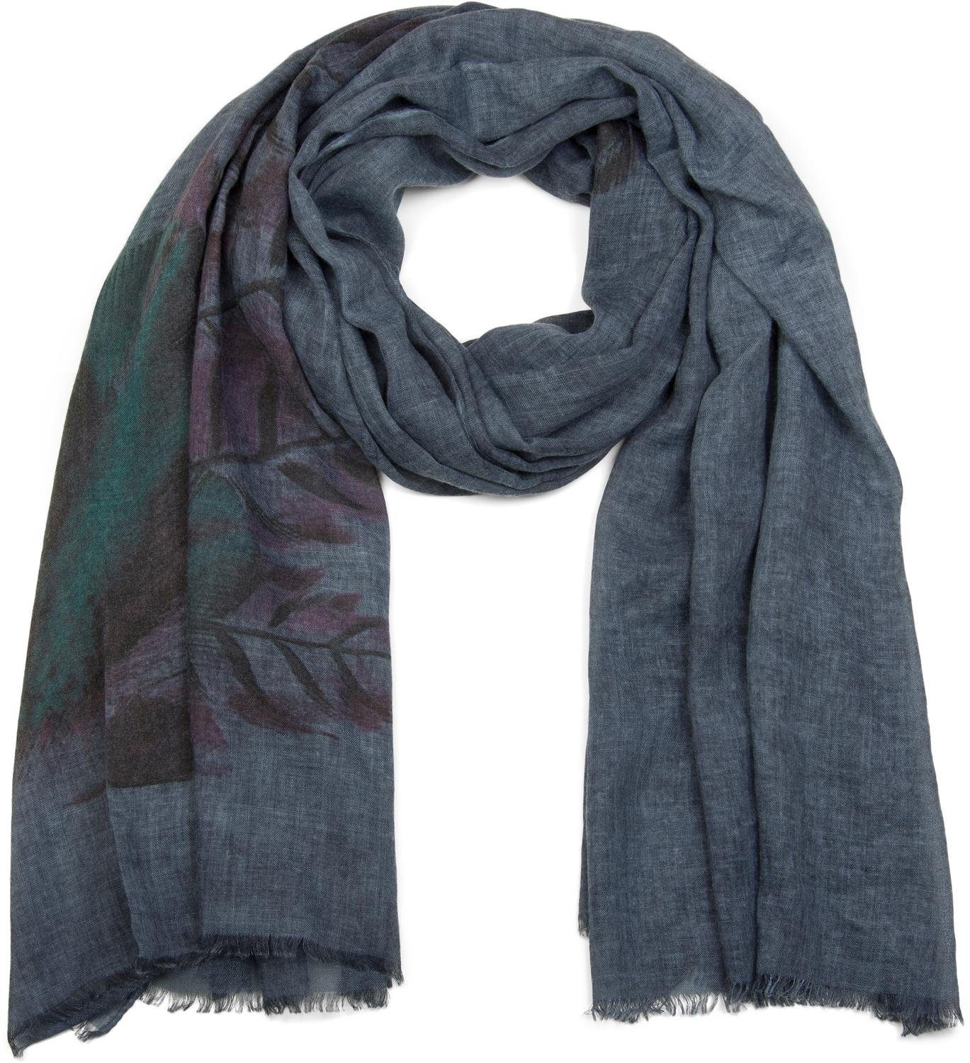 styleBREAKER Modeschal Schal mit Boho Federprint, günstig online kaufen