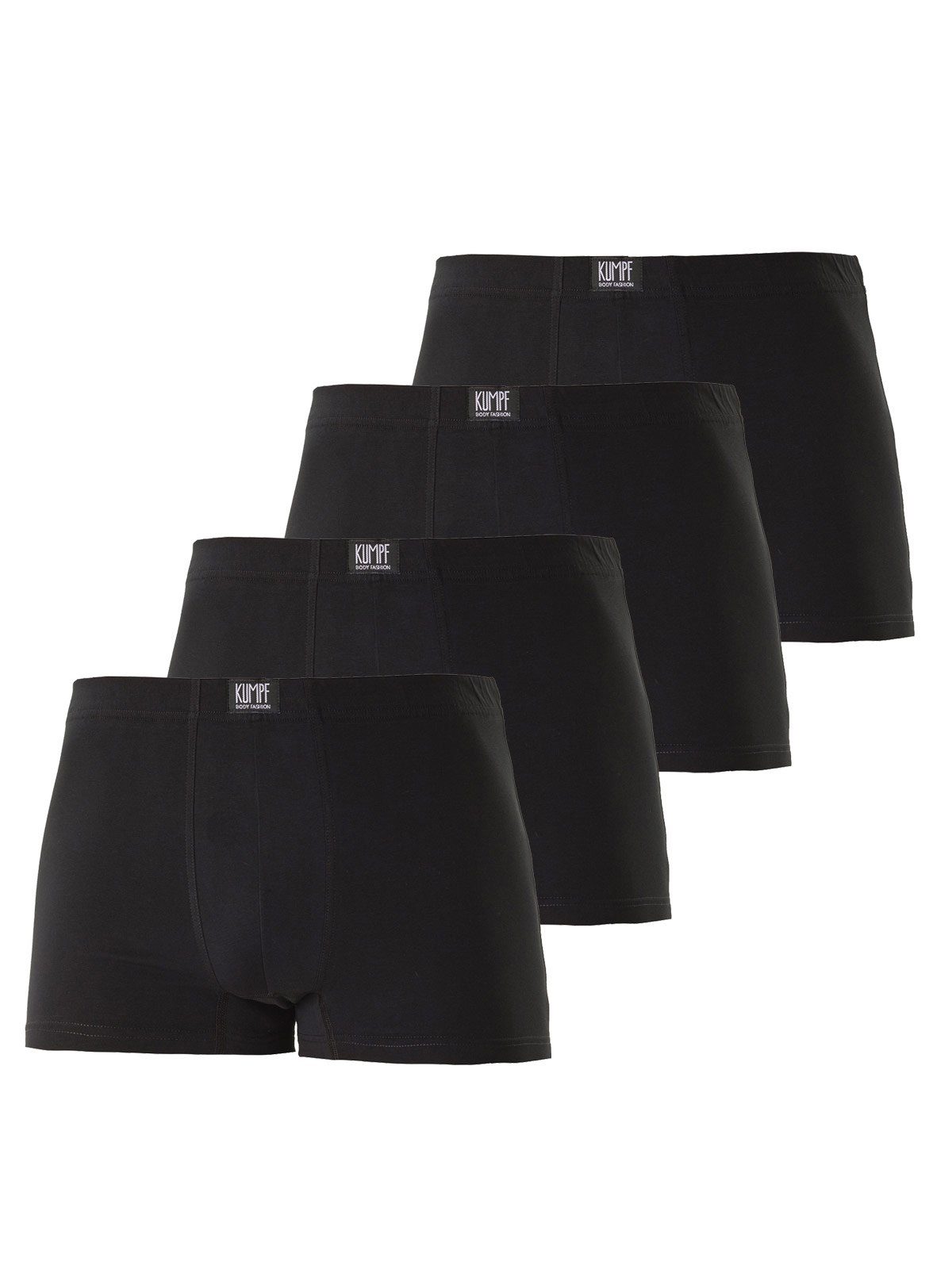 KUMPF Retro Pants 4er Sparpack Herren Pants Bio Cotton (Spar-Set, 4-St) hohe Markenqualität schwarz
