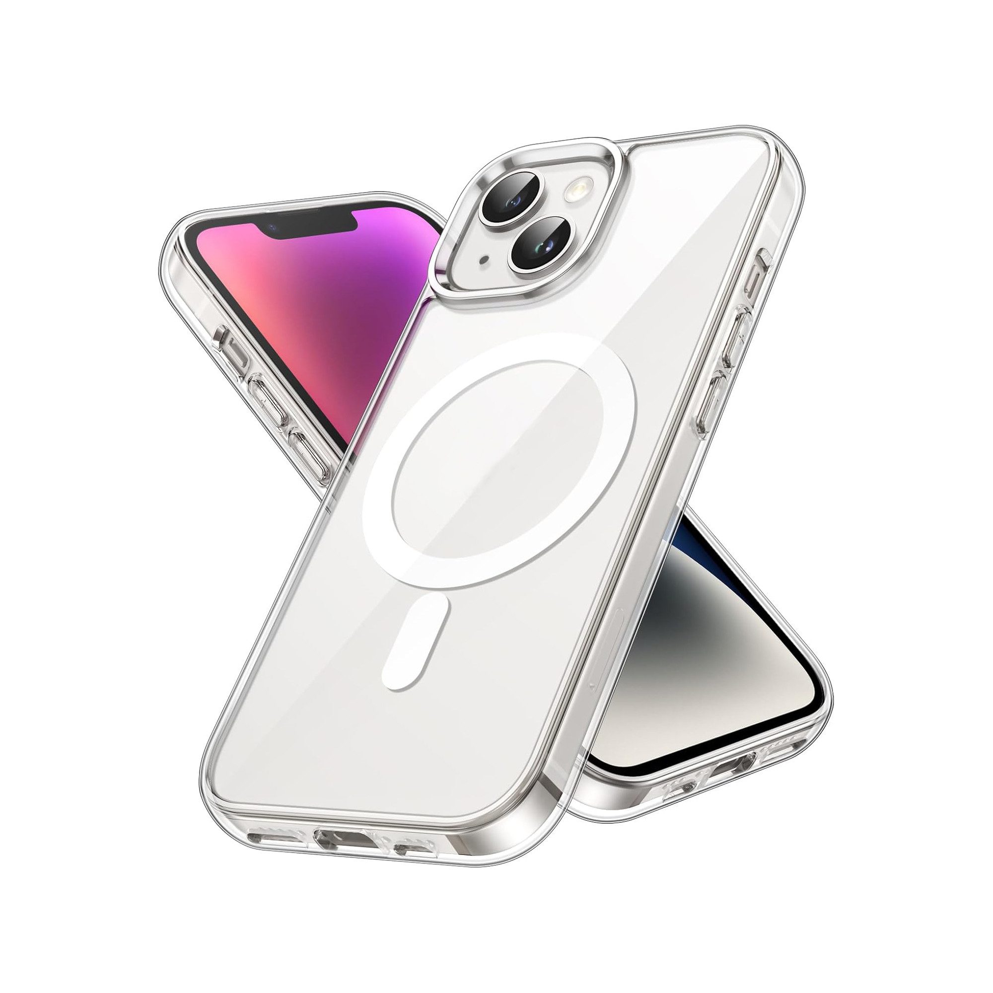 Ventarent Handyhülle Induktion Hülle iPhone 15 MagSafe 6,1 Zoll, Case Cover Bumper Schutzhülle Magnetisch
