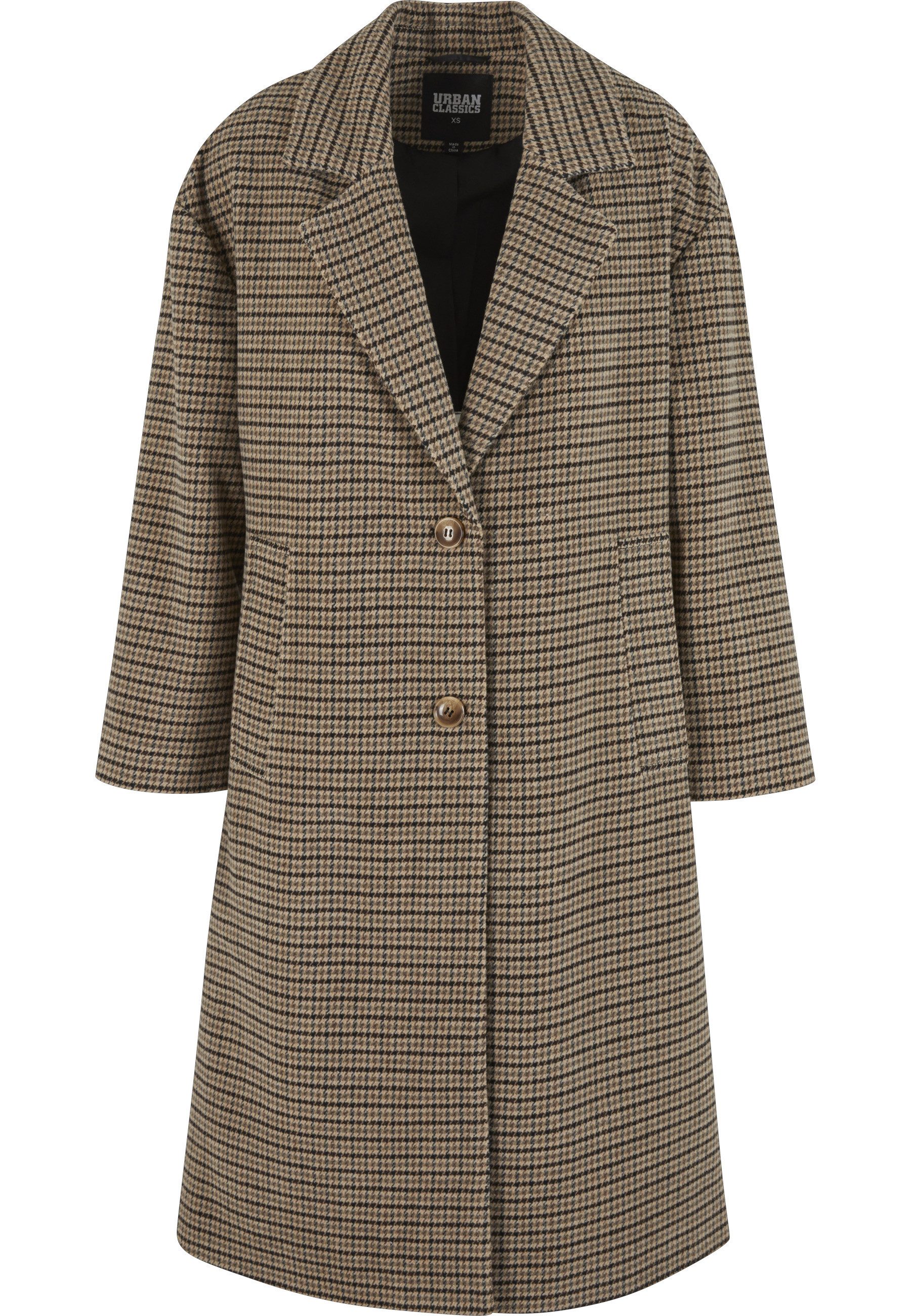URBAN CLASSICS Winterjacke Urban Classics Ladies Oversized Plaid Coat (1-St)