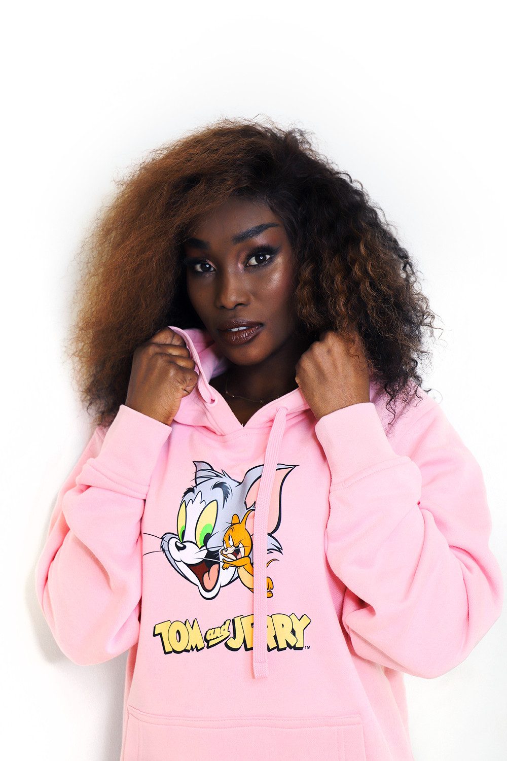 Tom & Jerry Kapuzenpullover Damen Kapuzenpullover Hoodie Tom i Jerry 017 Tom & Jerry Pink