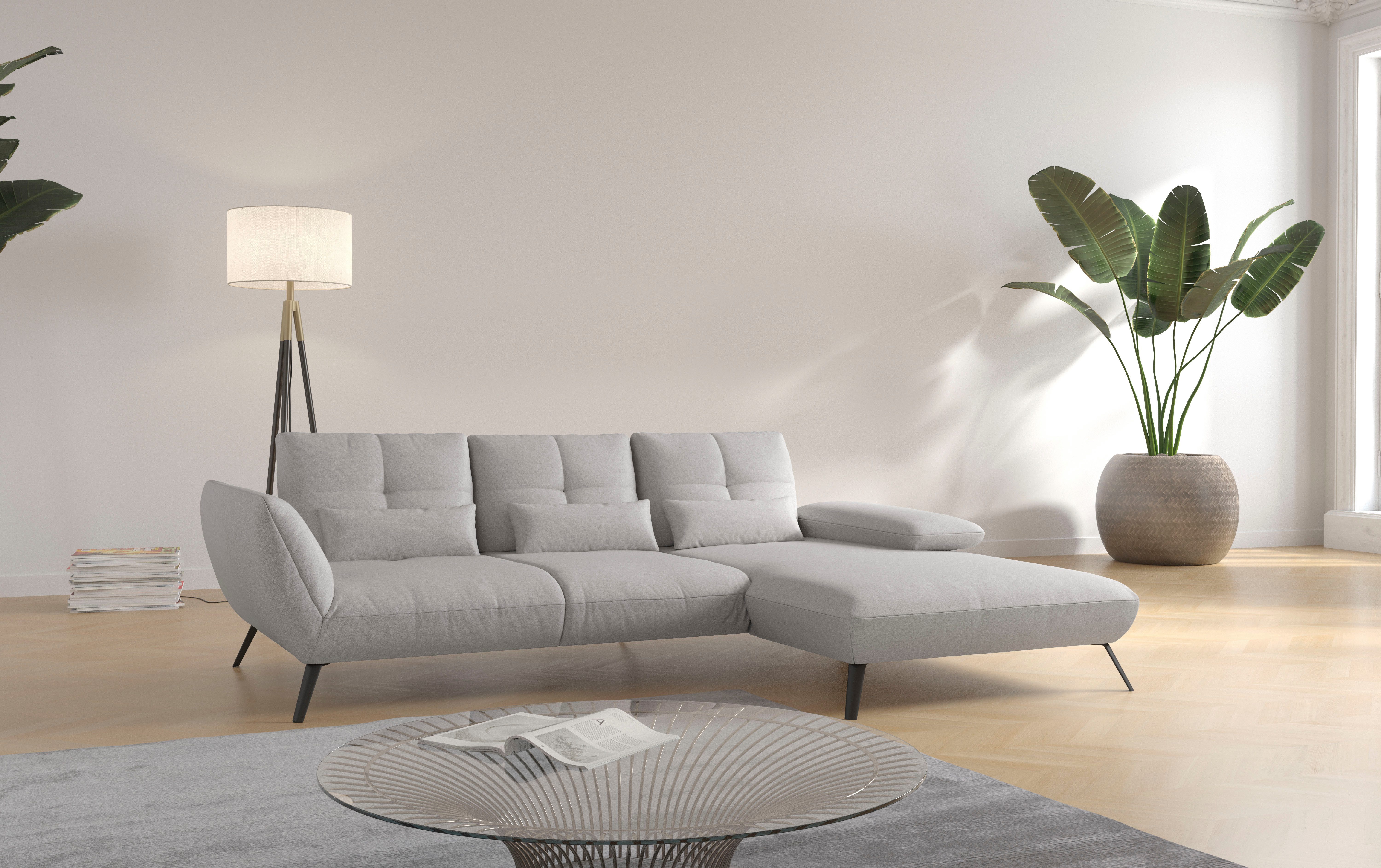 Places of Style Ecksofa "Mikado L-Form", inkl. Sitztiefenverstellung und Ar günstig online kaufen