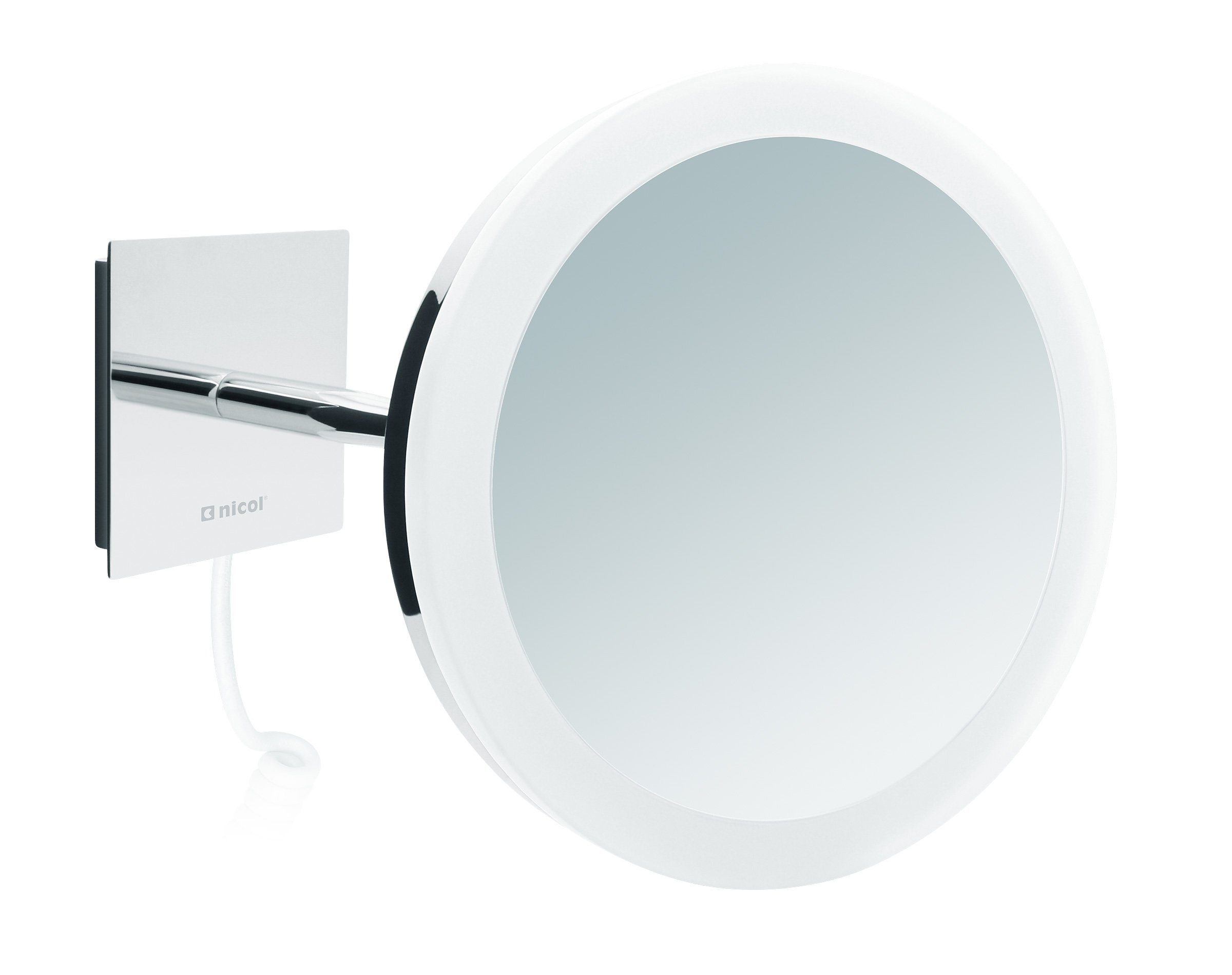 LED-Tageslichtbeleuchtung, Kosmetikspiegel mit Kosmetikspiegel Sara, Schwanenhals Vergrößerung, 5-fach Nicol