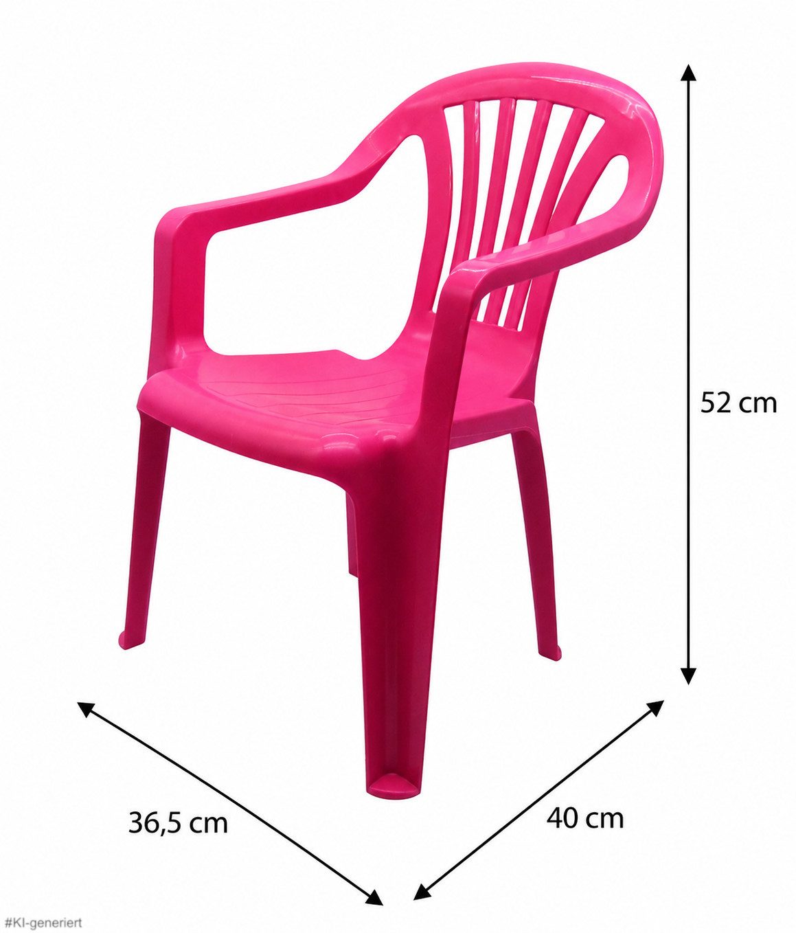 steinwohn Kinderstuhl 4er Set Stapelbar, Wetterfest, bis 35 kg, – für Garten, Camping, Terrasse & Kinderzimmer