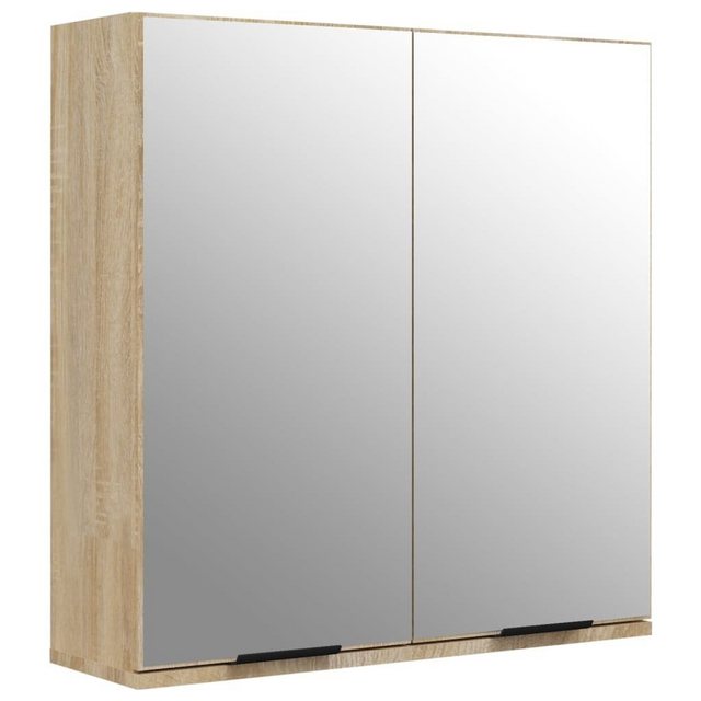vidaXL Badezimmerspiegelschrank Bad-Spiegelschrank Sonoma-Eiche 64x20x67 cm